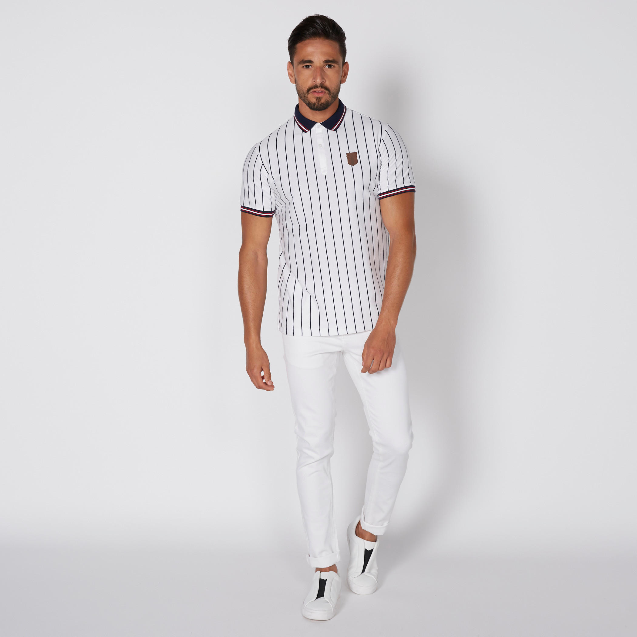 تيشيرت مقلّم بياقة بولو وأكمام قصيرة-men-clothing-tshirtsandpolos-polos-image-2