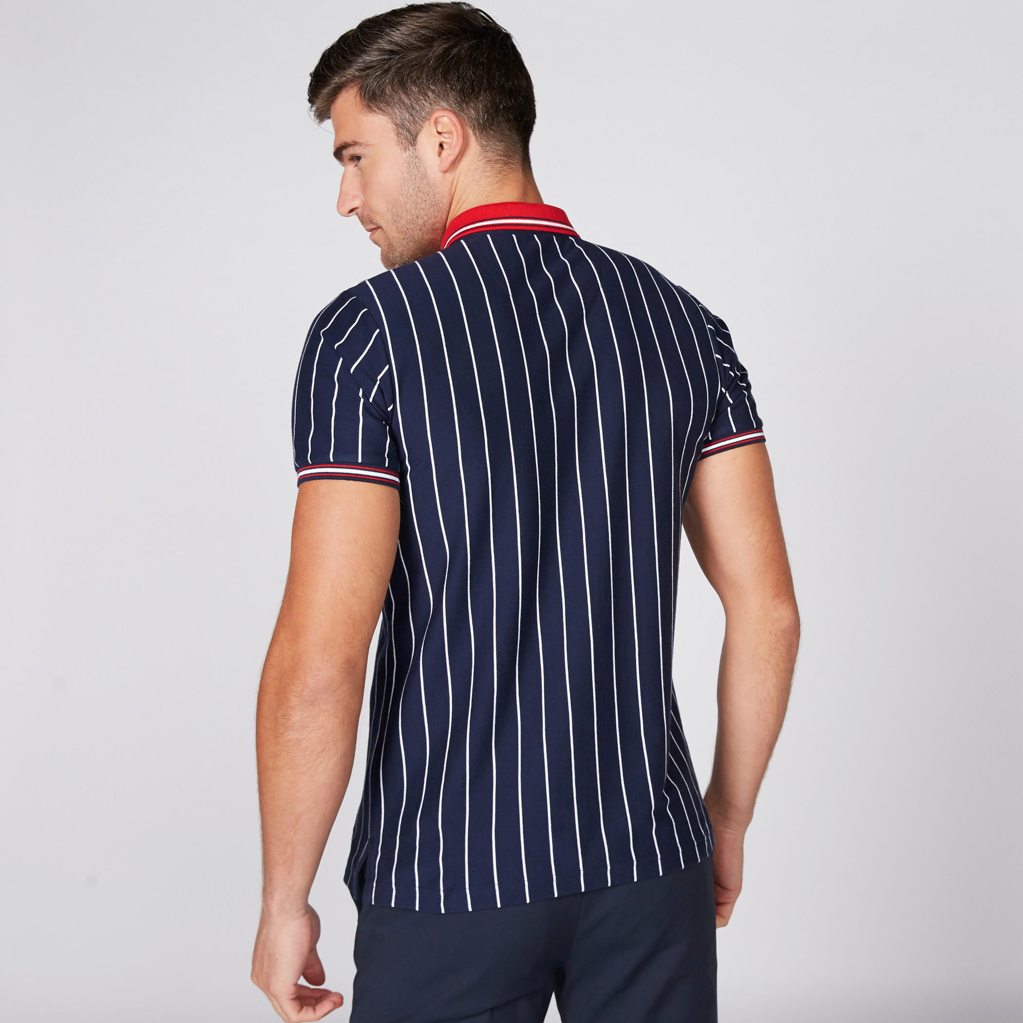تيشيرت مقلّم بياقة بولو وأكمام قصيرة-men-clothing-tshirtsandpolos-polos-image-4