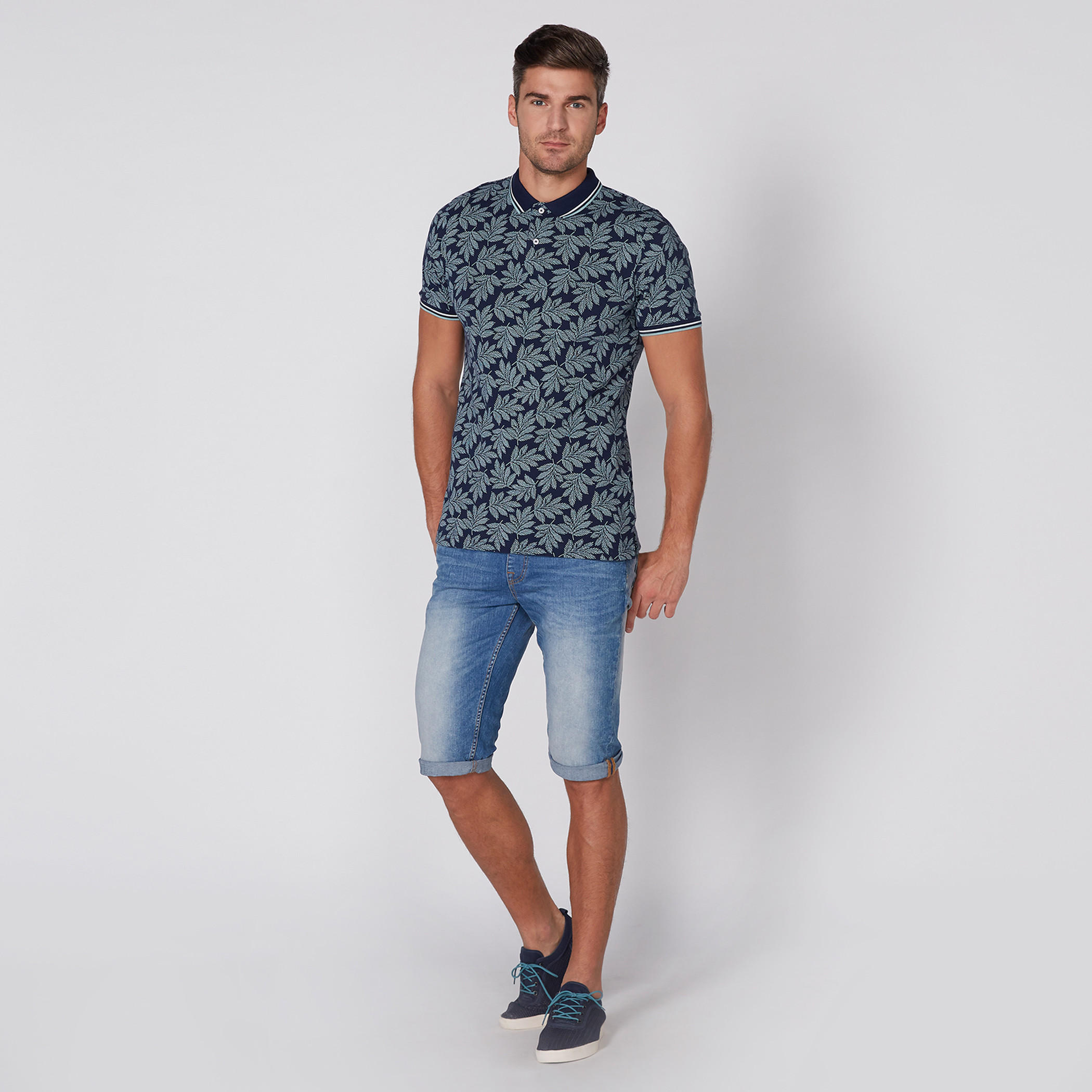 تيشرت بطبعات بياقة بولو وأكمام قصيرة-men-clothing-tshirtsandpolos-polos-image-2