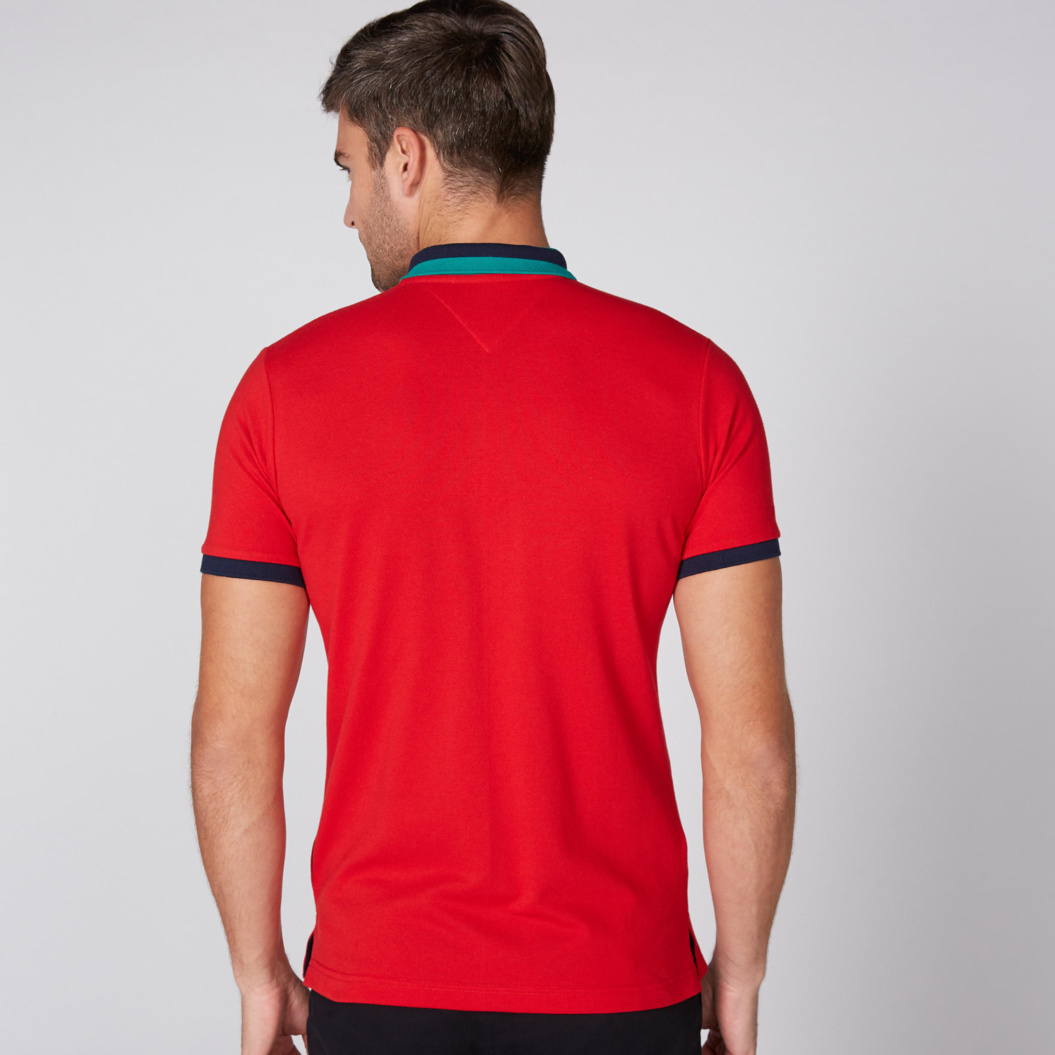 Embroidered T-Shirt with Polo Neck and Short Sleeves-men-clothing-tshirtsandpolos-tshirts-image-4
