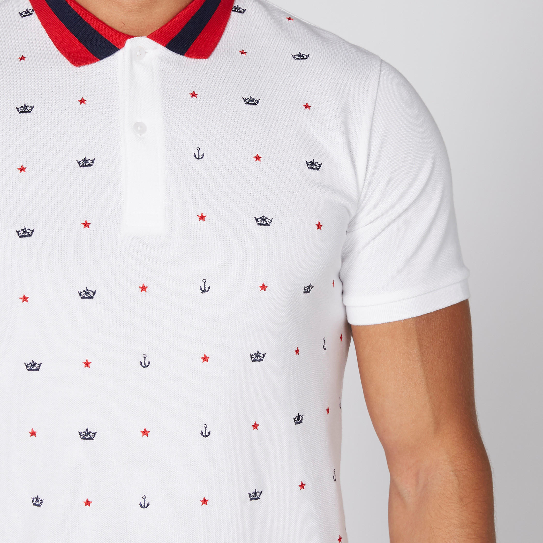 تيشيرت مطرّز بياقة بولو وأكمام قصيرة-men-clothing-tshirtsandpolos-polos-image-3