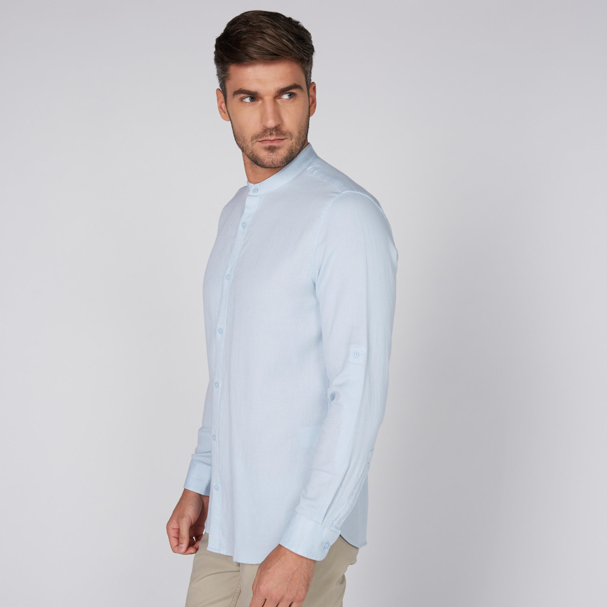 قميص بأكمام طويلة وياقة ماندارين وأزرار-men-clothing-shirts-image-4