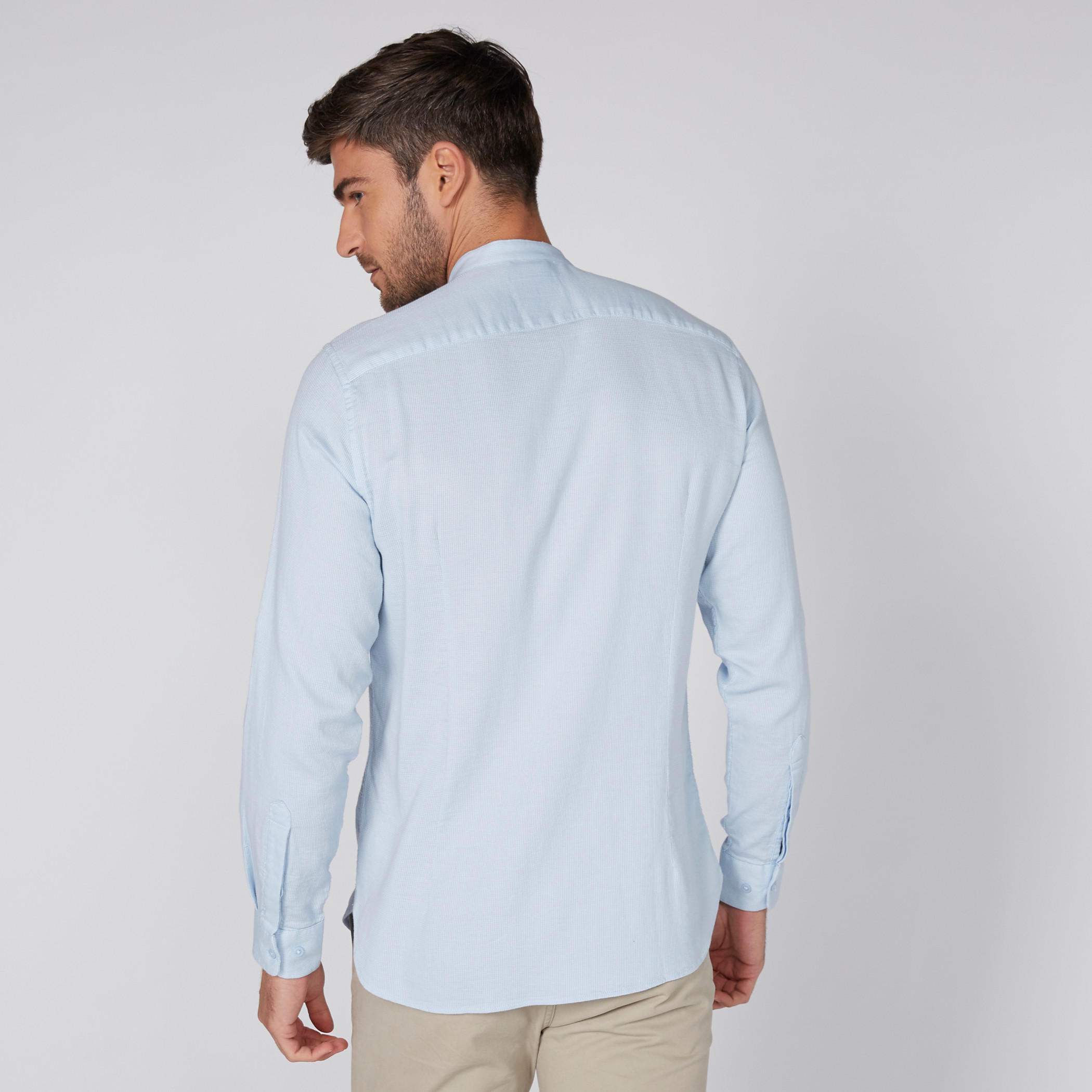 قميص بأكمام طويلة وياقة ماندارين وأزرار-men-clothing-shirts-image-5