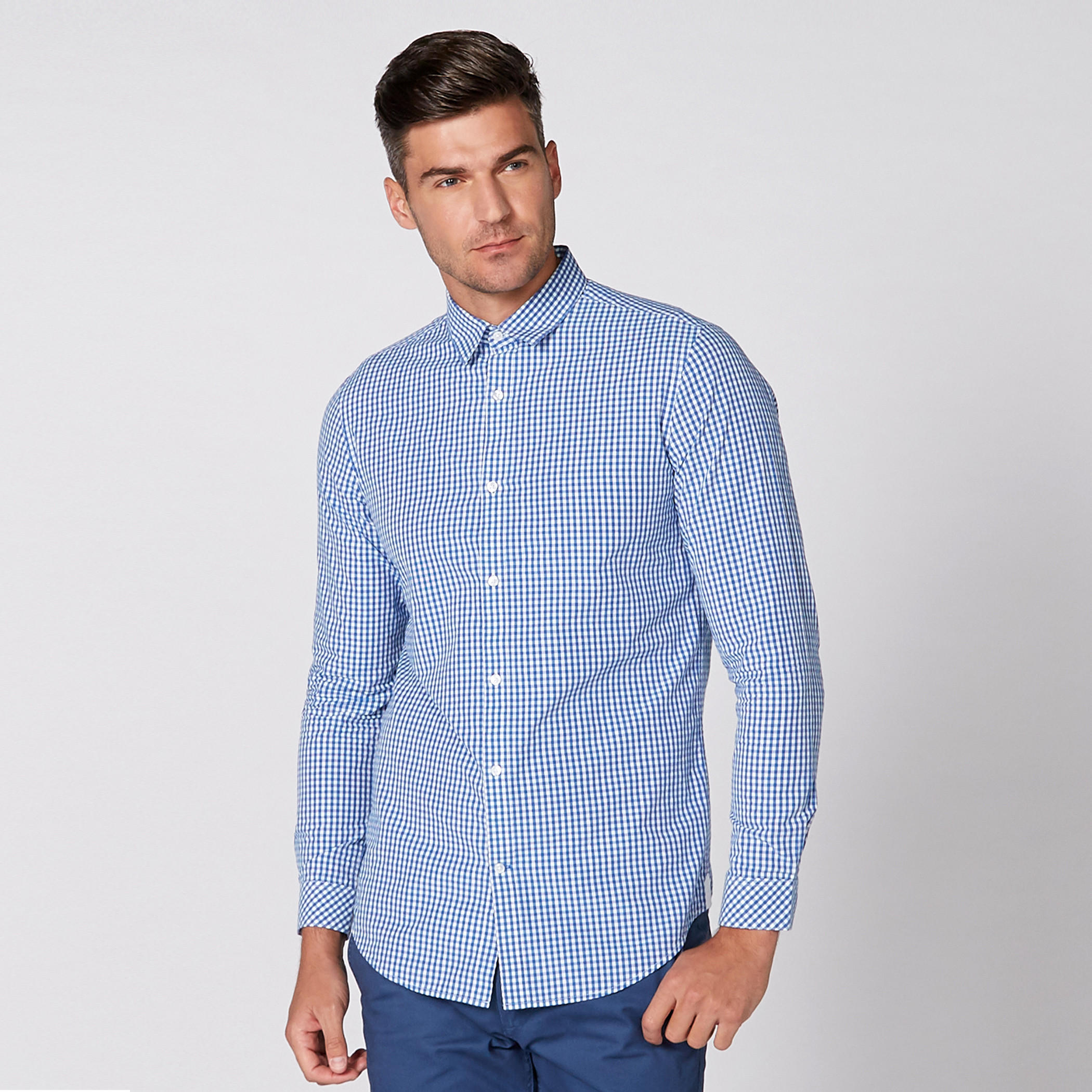 قميص كاروهات بأكمام طويلة وأزرار-men-clothing-shirts-image-1
