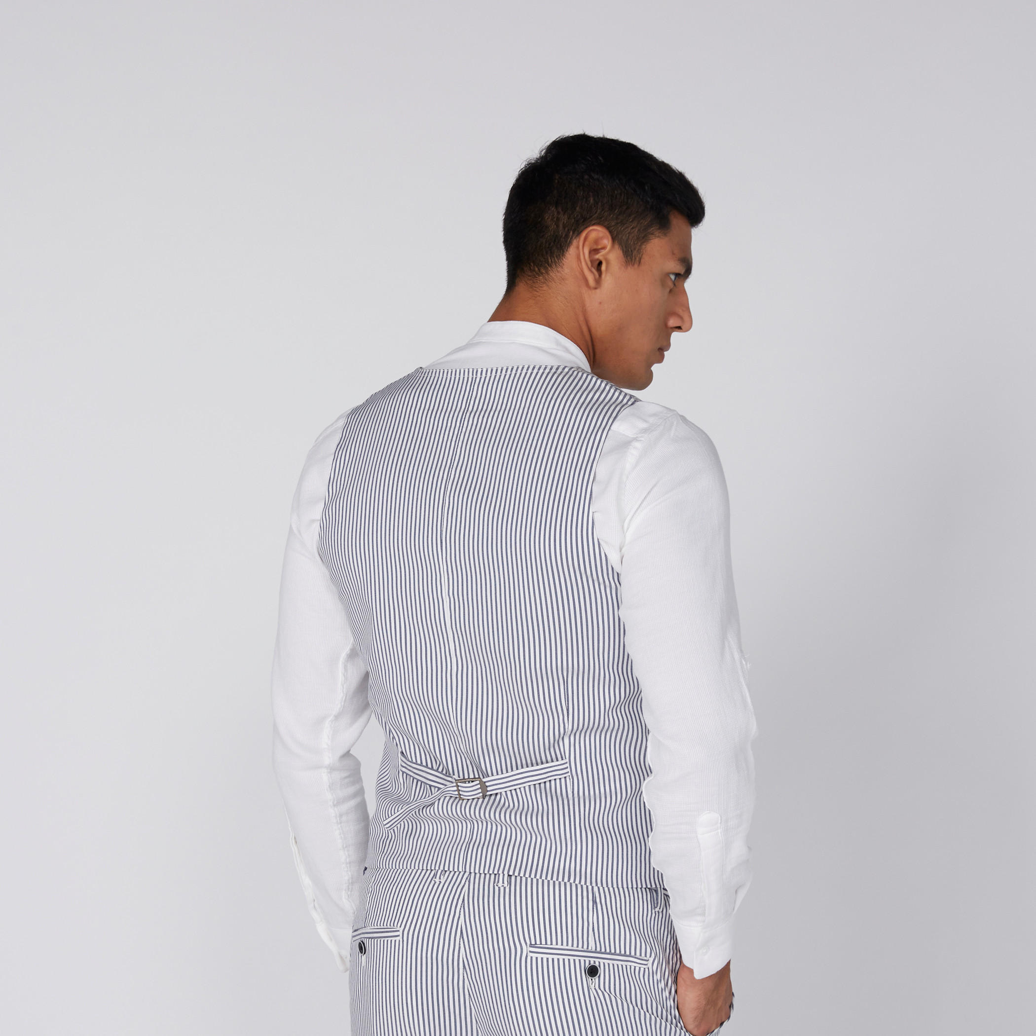 Striped Waistcoat with Complete Placket and Tie Back Detail-men-clothing-jacketsandblazers-coats-image-3