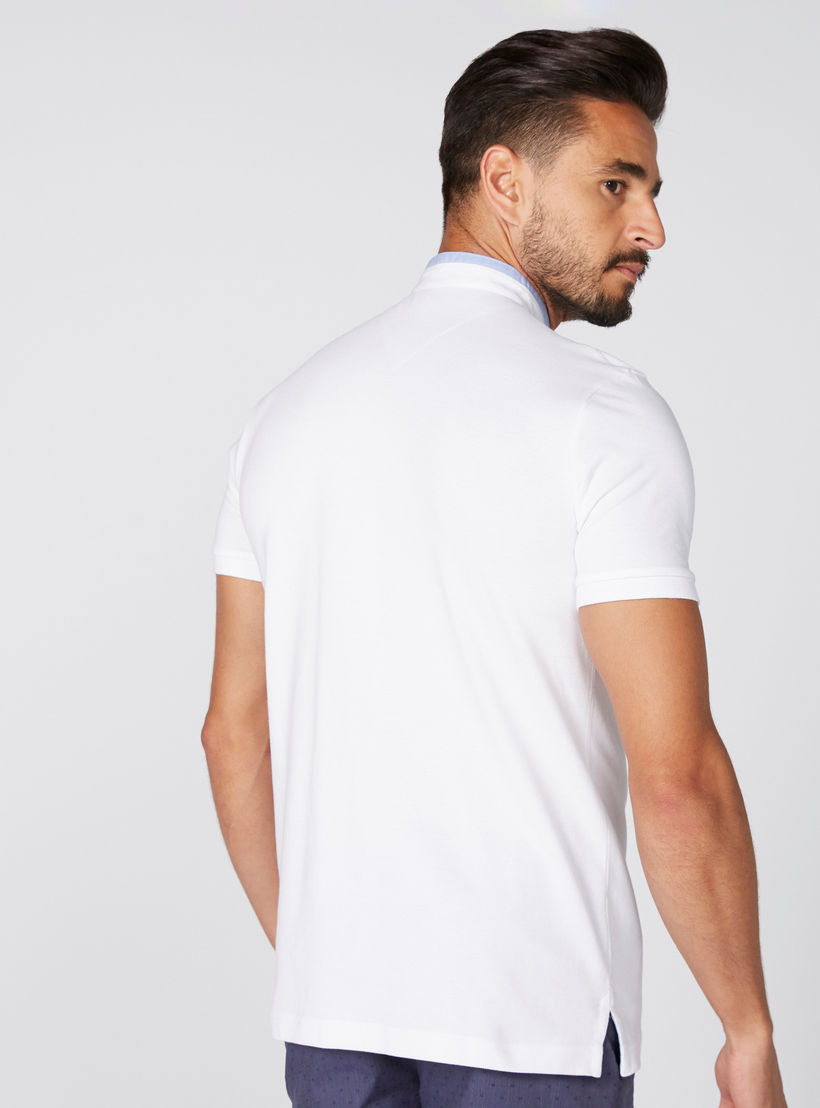 تيشيرت بياقة ماندارين وأكمام قصيرة وجيب على الصدر-men-clothing-tshirtsandpolos-tshirts-image-4
