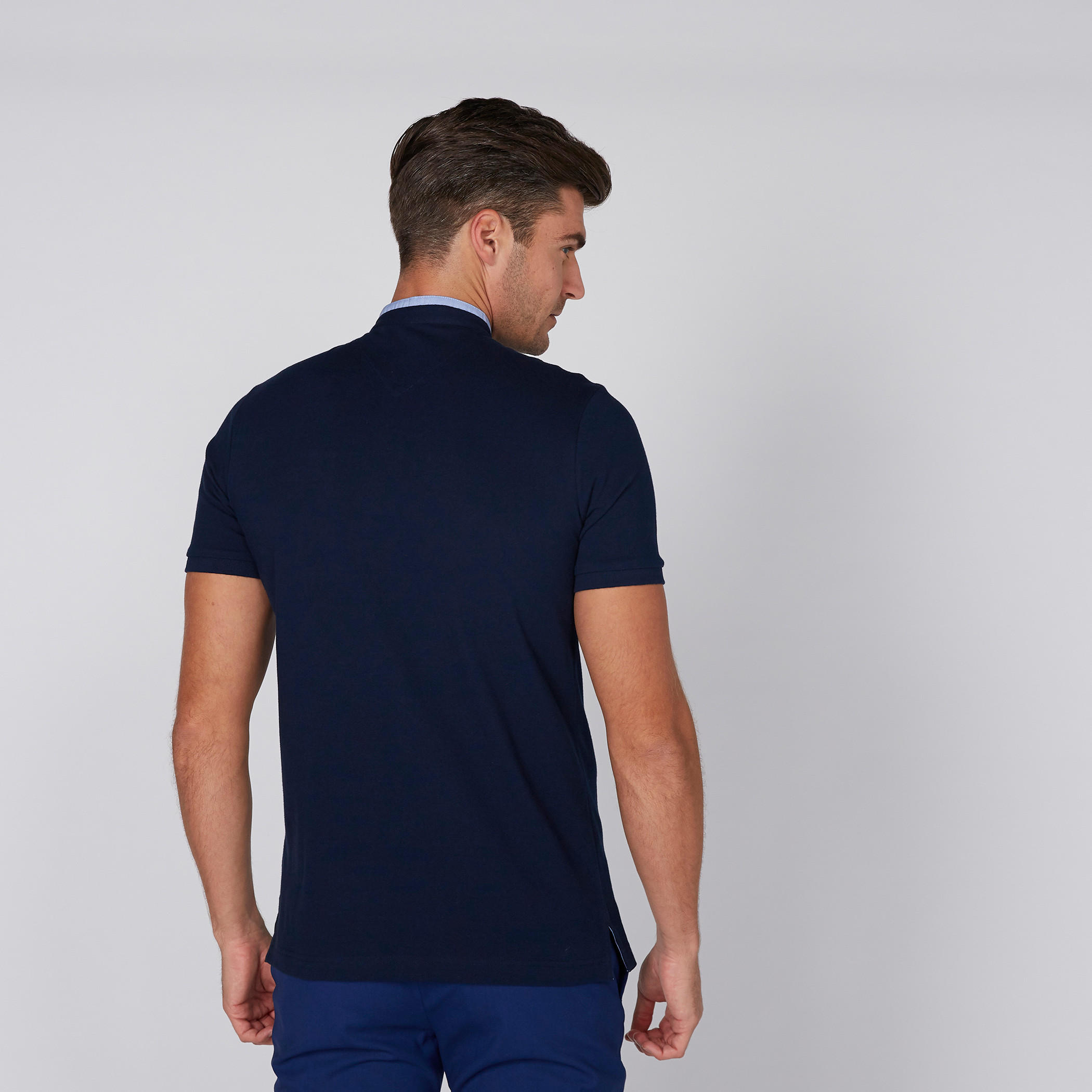 Mandarin Collar T-Shirt with Short Sleeves and Pocket Detail-men-clothing-tshirtsandpolos-tshirts-image-4