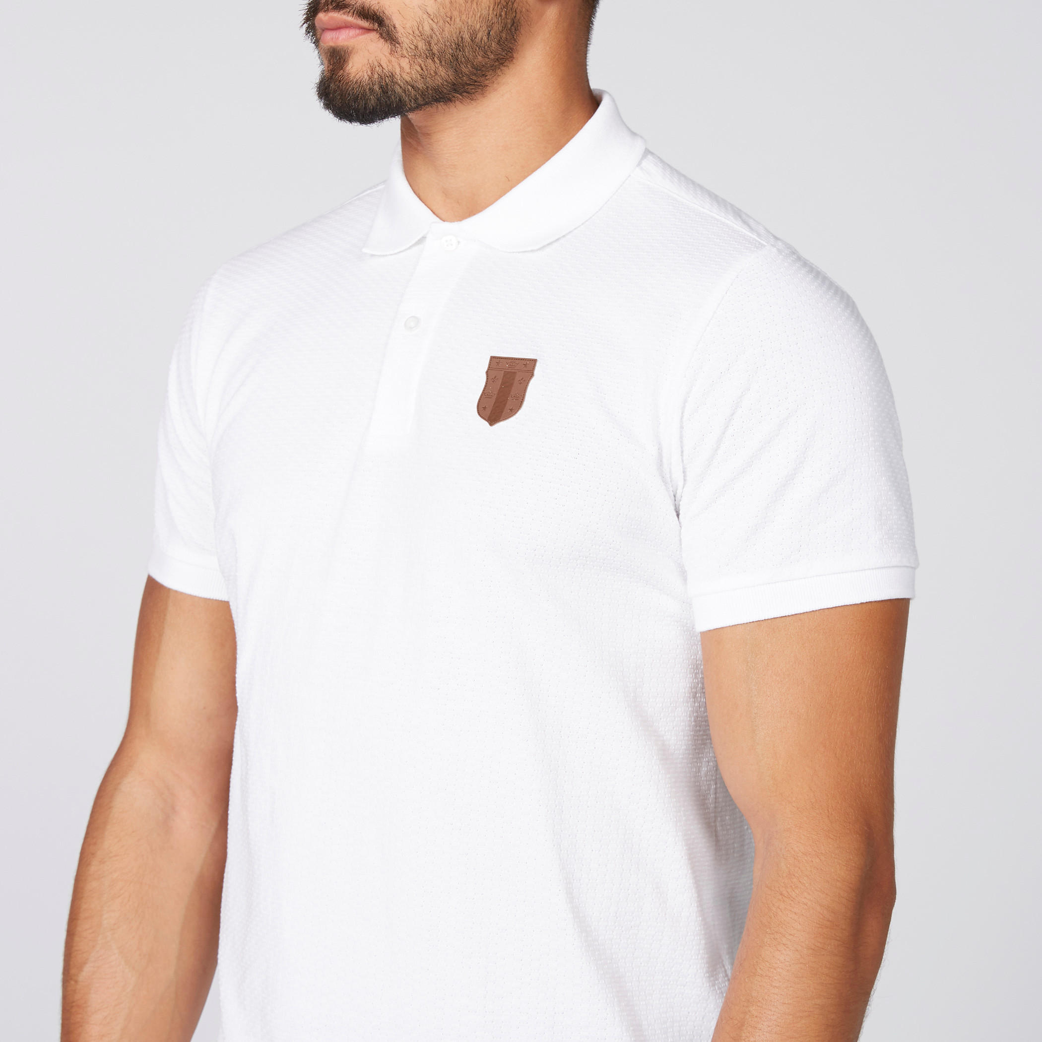 تيشيرت بارز الملمس بياقة بولو وأكمام قصيرة-men-clothing-tshirtsandpolos-polos-image-2