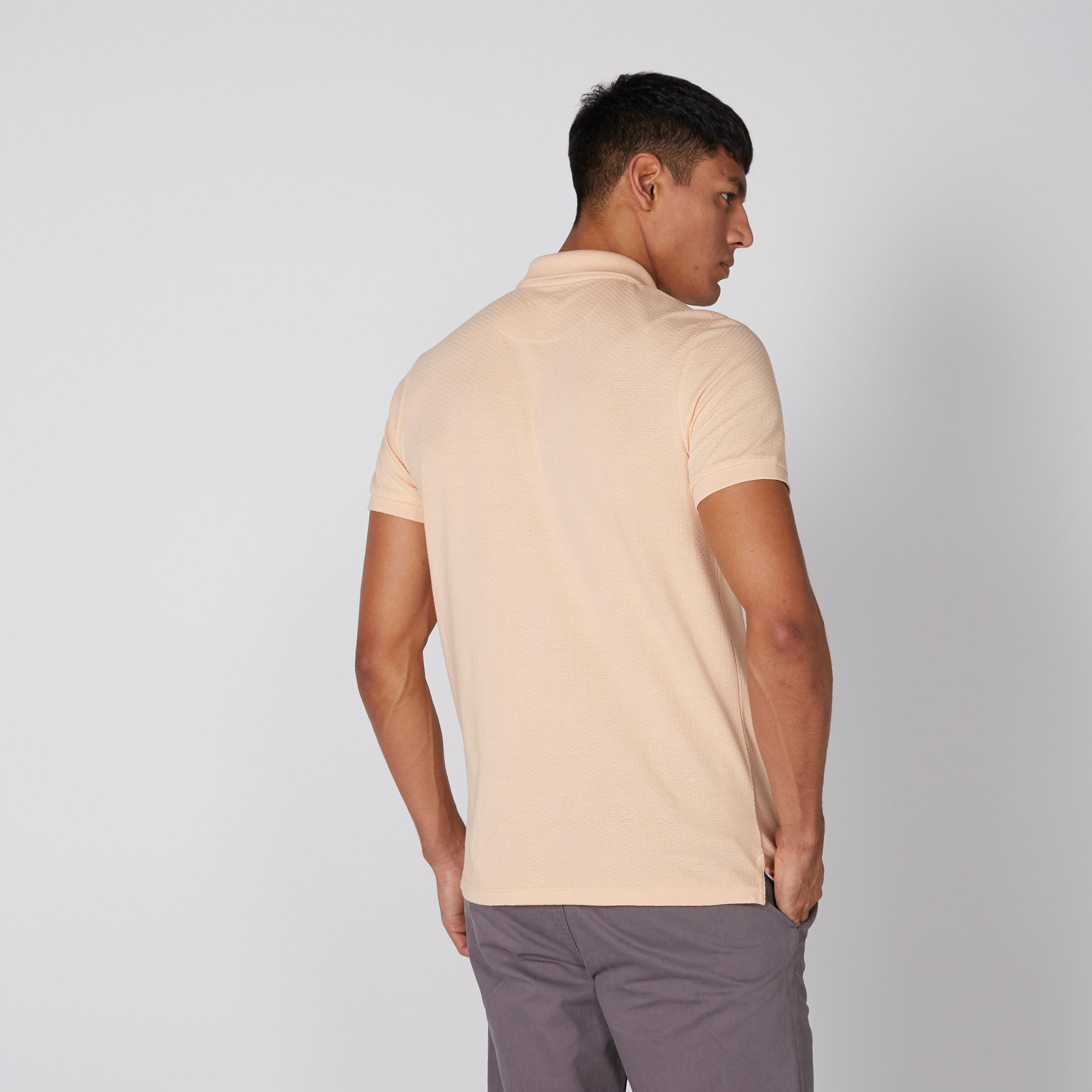 تيشيرت بارز الملمس بياقة بولو وأكمام قصيرة-men-clothing-tshirtsandpolos-polos-image-3