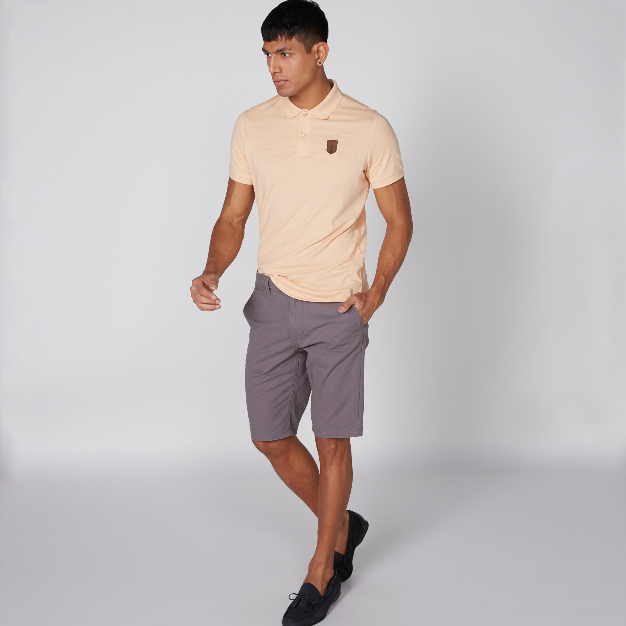 تيشيرت بارز الملمس بياقة بولو وأكمام قصيرة-men-clothing-tshirtsandpolos-polos-image-4