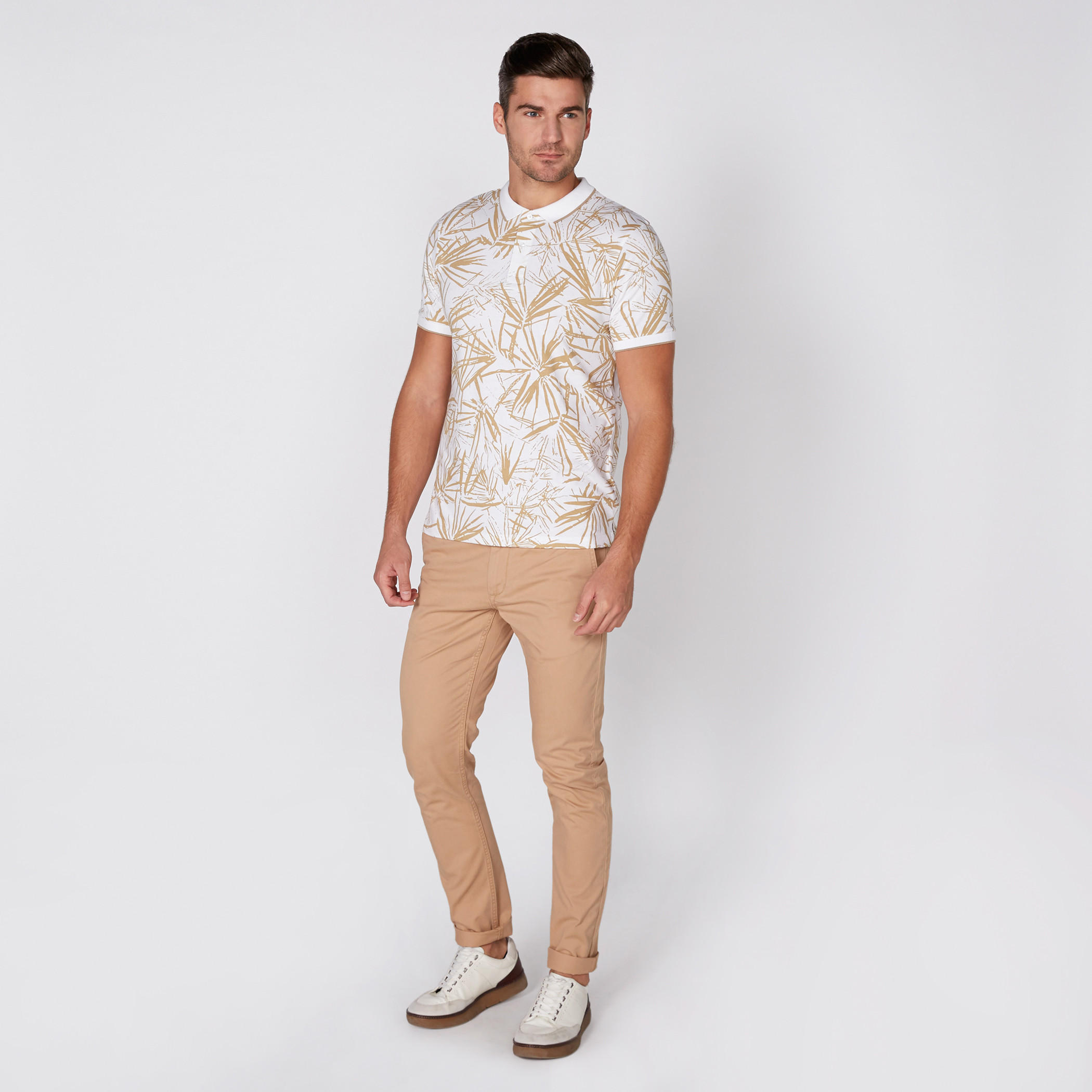 Printed T-Shirt with Polo Neck and Short Sleeves-men-clothing-tshirtsandpolos-polos-image-2