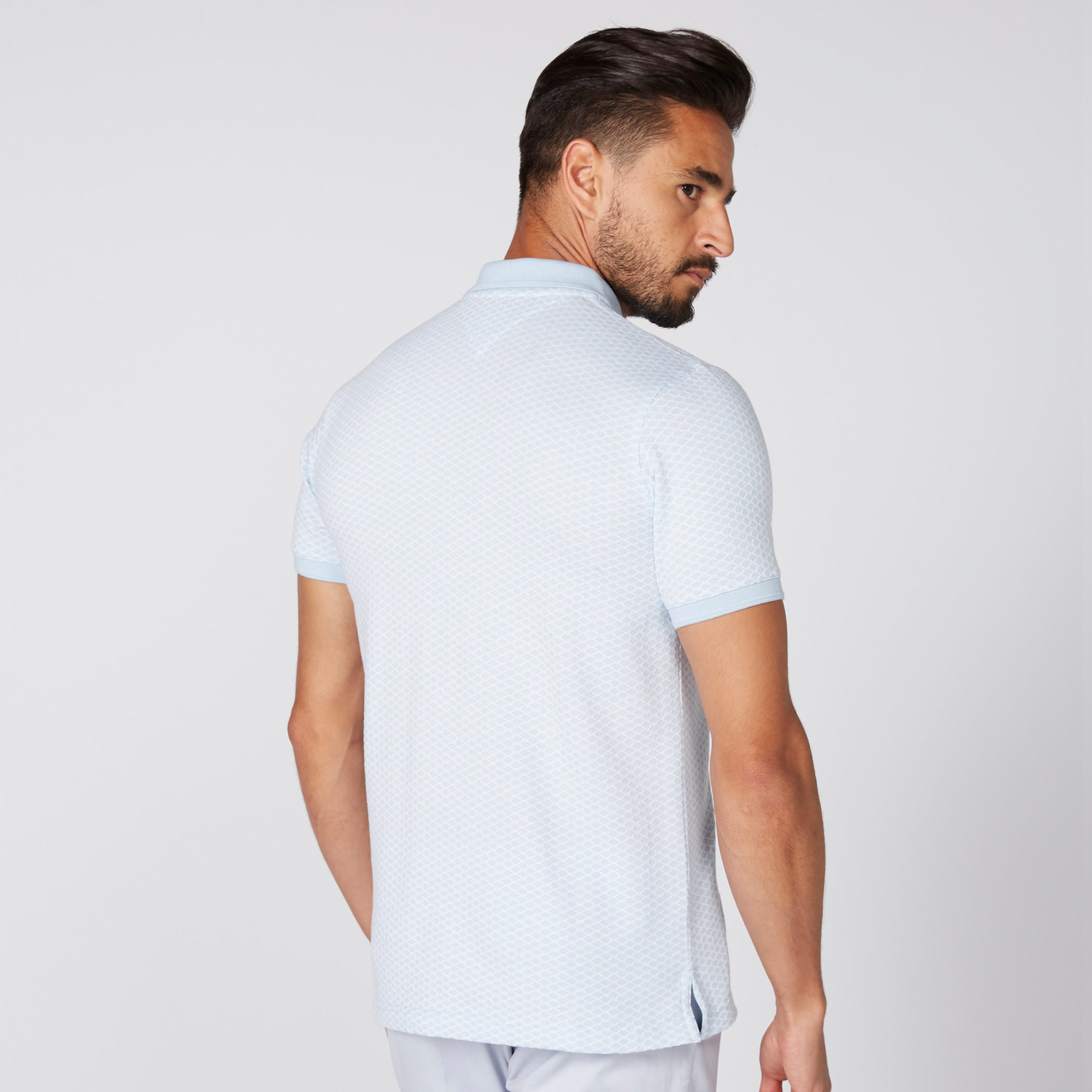 تيشيرت بارز الملمس بياقة بولو وأكمام قصيرة-men-clothing-tshirtsandpolos-polos-image-4