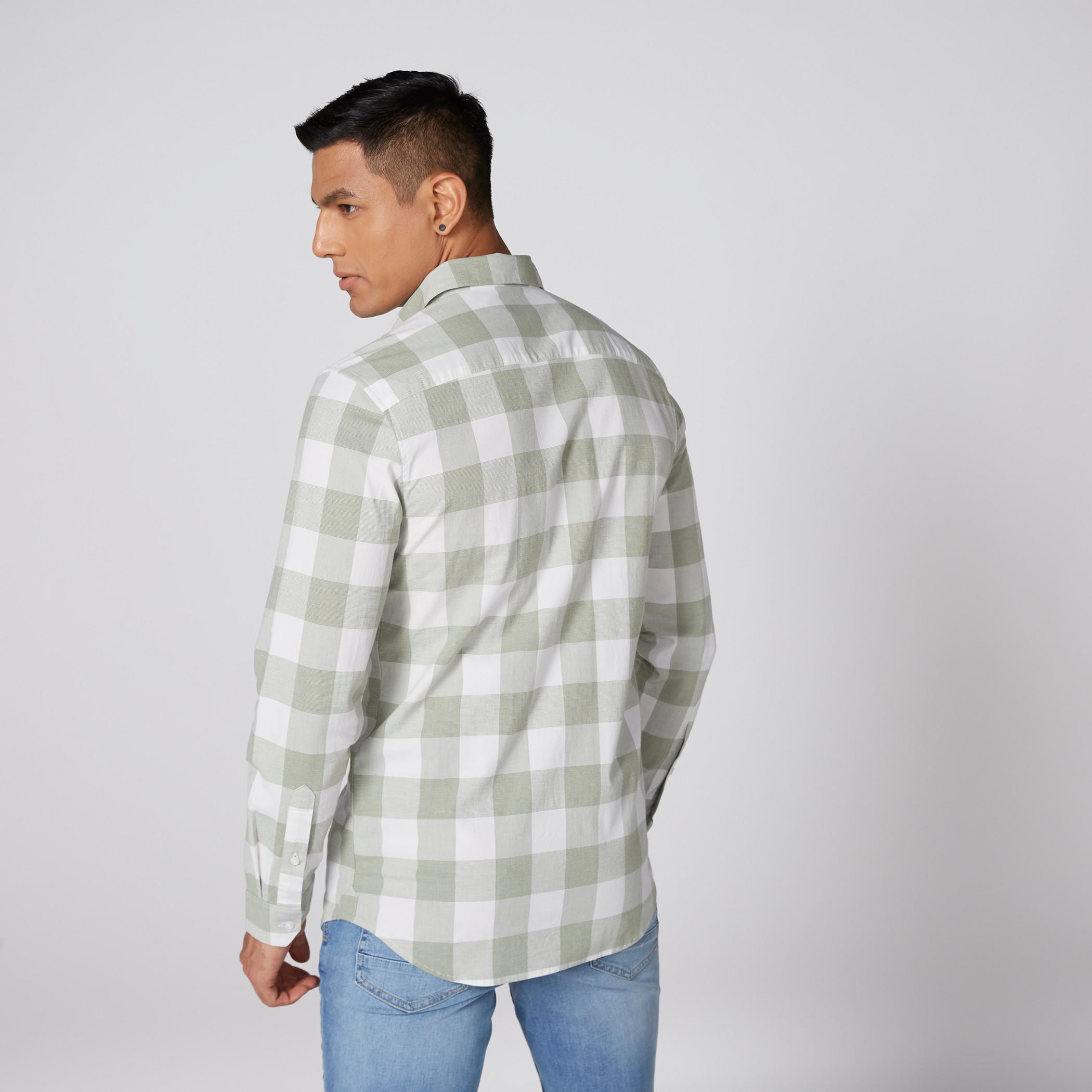 قميص كاروهات أكمام طويلة وأزرار-men-clothing-shirts-image-2