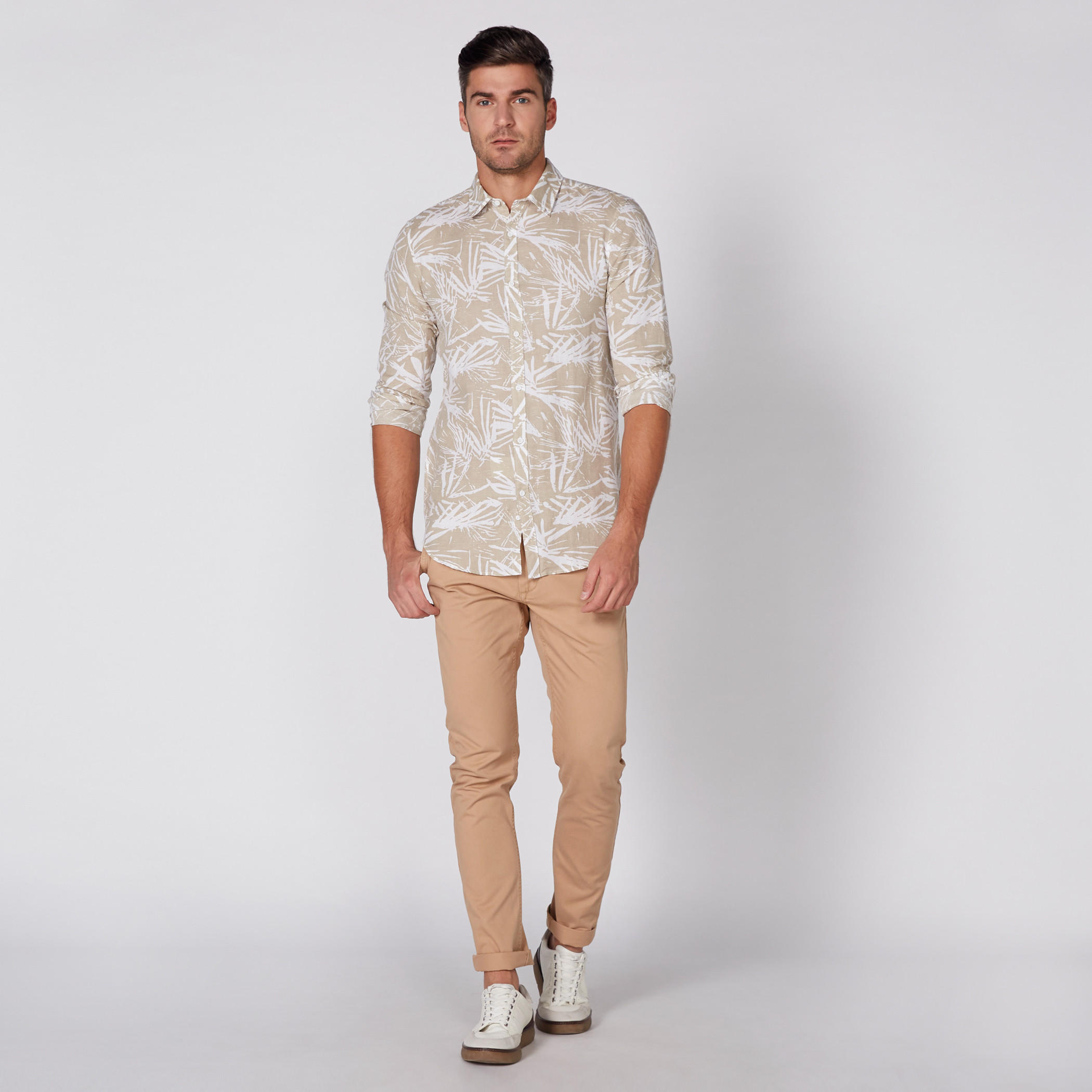 Printed Shirt with Long Sleeves and Complete Placket-men-clothing-shirts-image-2