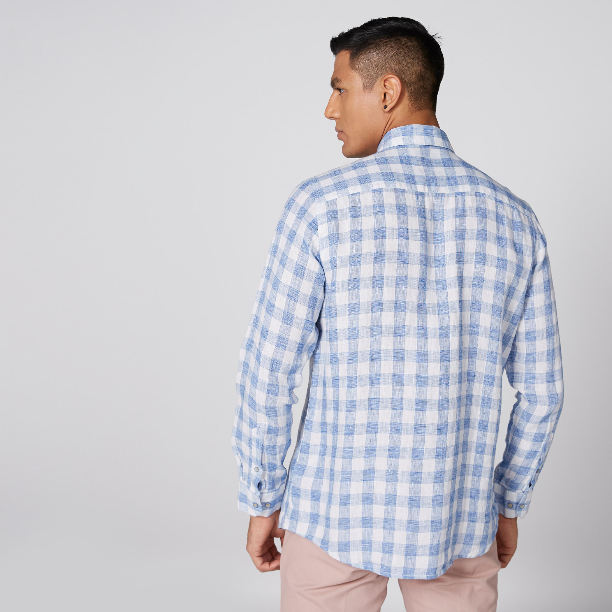 قميص كاروهات أكمام طويلة وأزرار-men-clothing-shirts-image-2