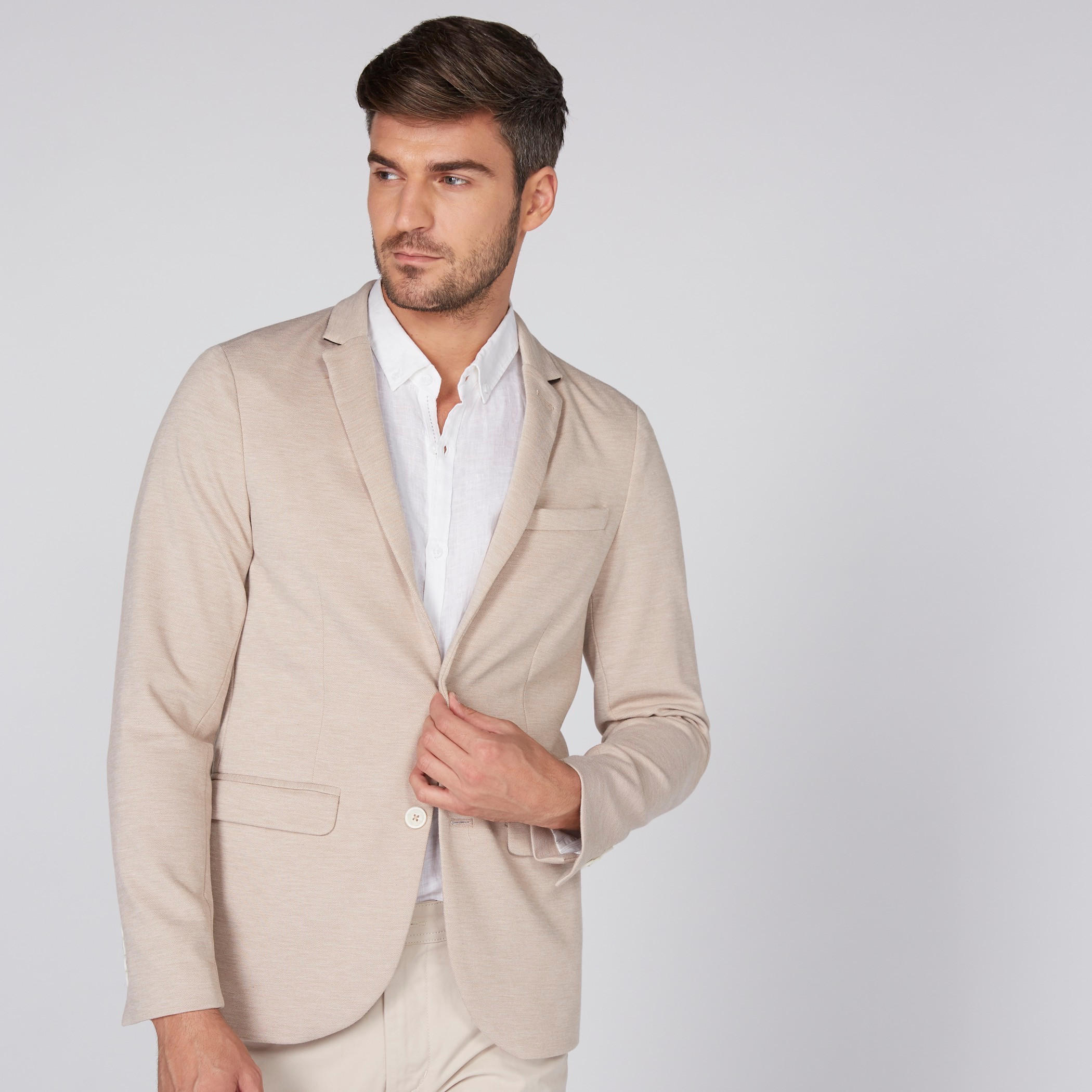 Blazer with Notched Collar and Long Sleeves-men-winterwear-jacketsandblazers-image-3