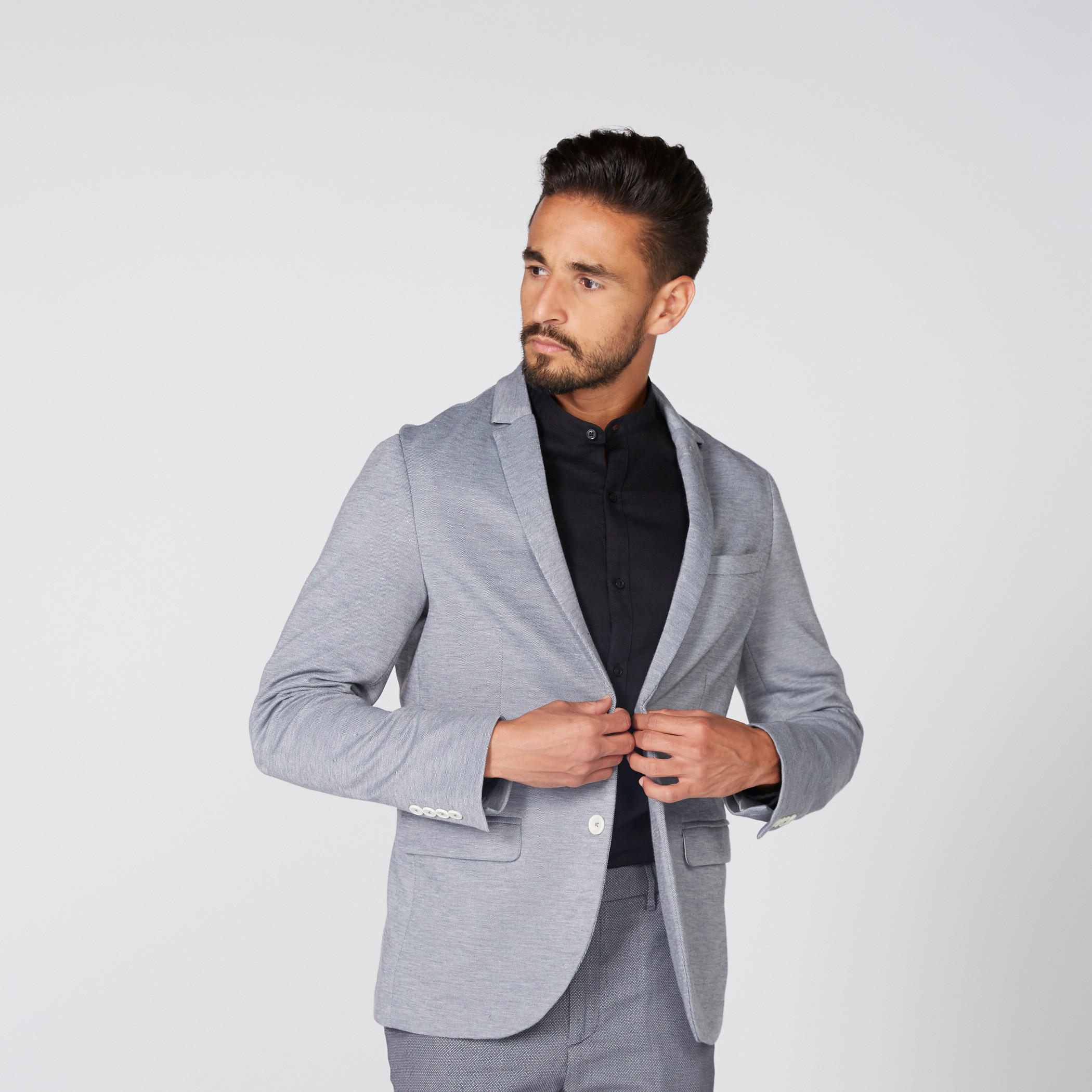 جاكيت بياقة طويلة وأكمام طويلة وأزرار-men-winterwear-jacketsandblazers-image-1