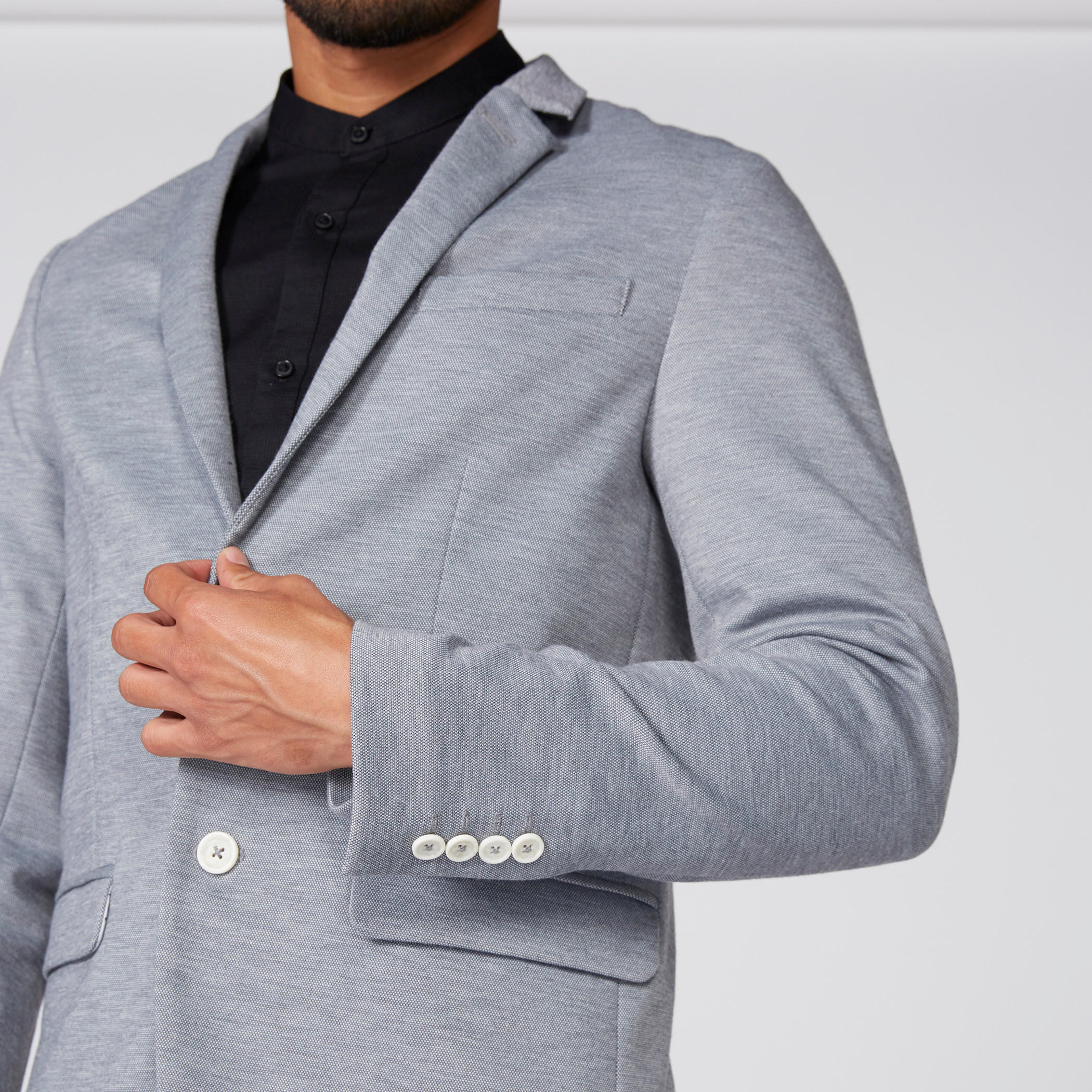 جاكيت بياقة طويلة وأكمام طويلة وأزرار-men-winterwear-jacketsandblazers-image-3