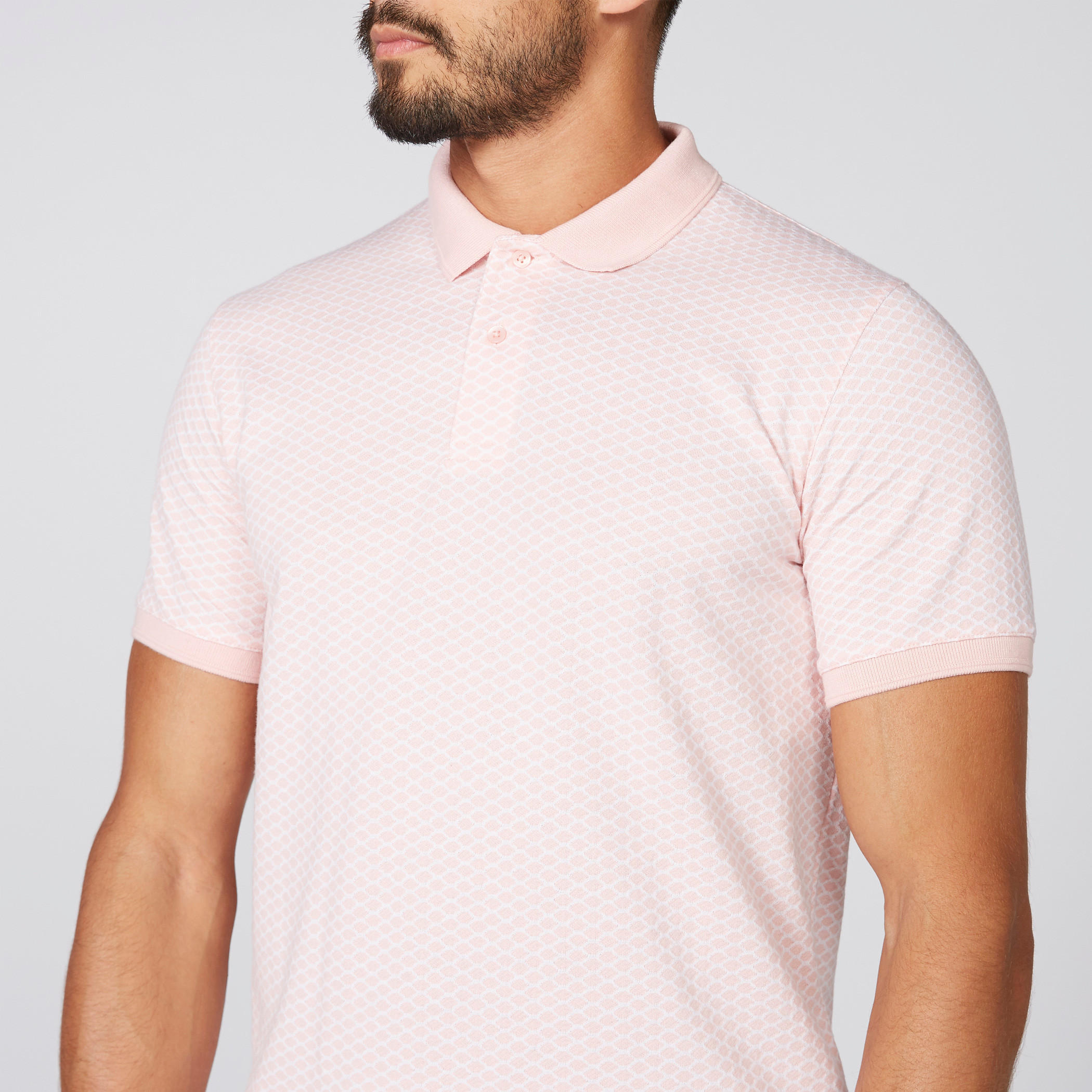 تيشيرت بارز الملمس بياقة بولو وأكمام قصيرة-men-clothing-tshirtsandpolos-polos-image-3