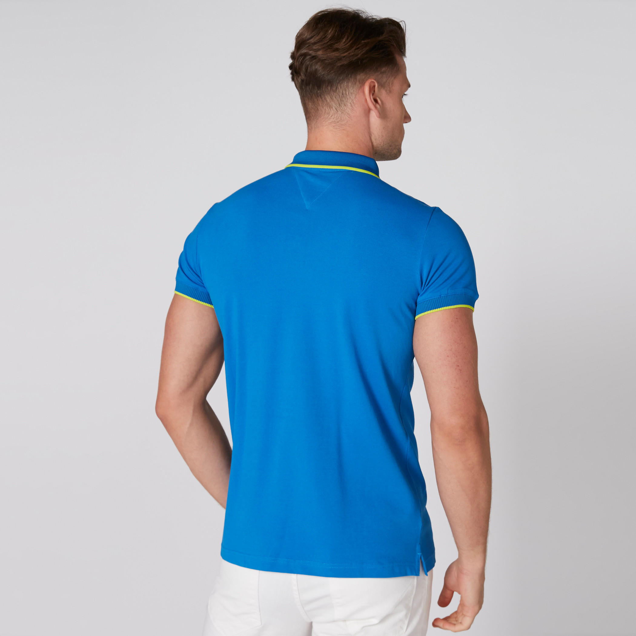 Textured T-Shirt with Polo Neck and Short Sleeves-men-clothing-tshirtsandpolos-polos-image-2
