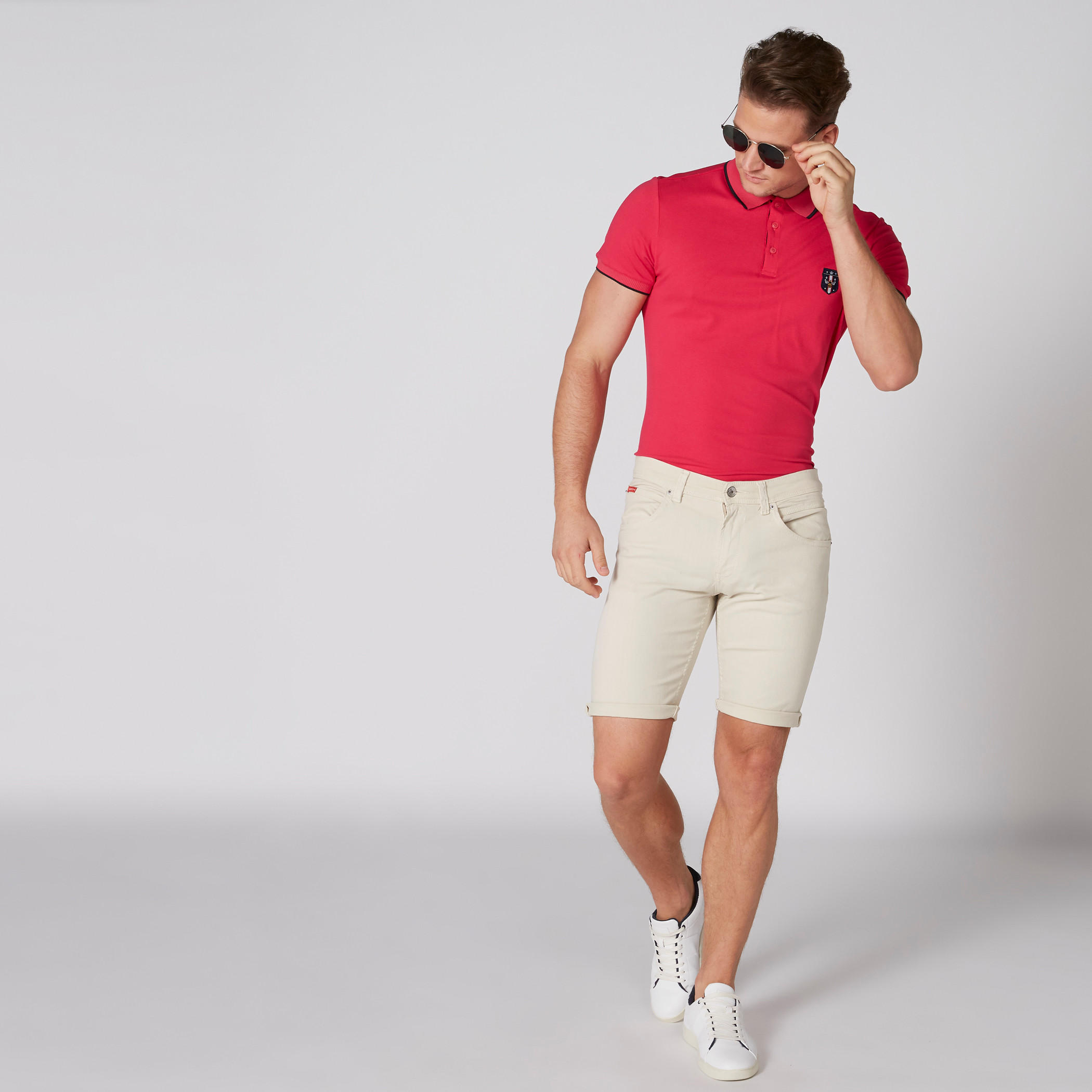 تيشيرت بارز الملمس بياقة بولو وأكمام قصيرة-men-clothing-tshirtsandpolos-polos-image-3