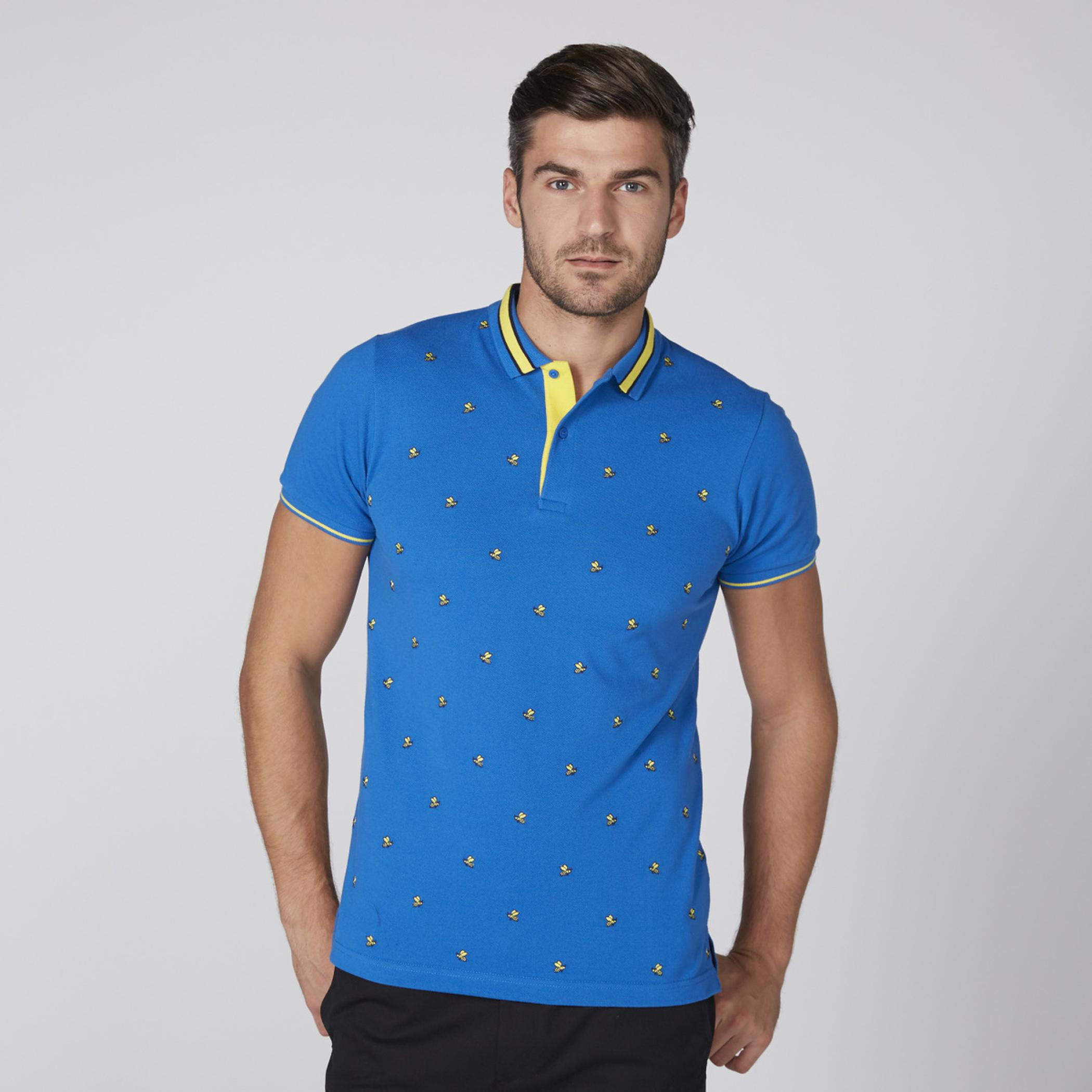 تيشيرت مطرّز بياقة بولو وأكمام قصيرة-men-clothing-tshirtsandpolos-polos-image-1