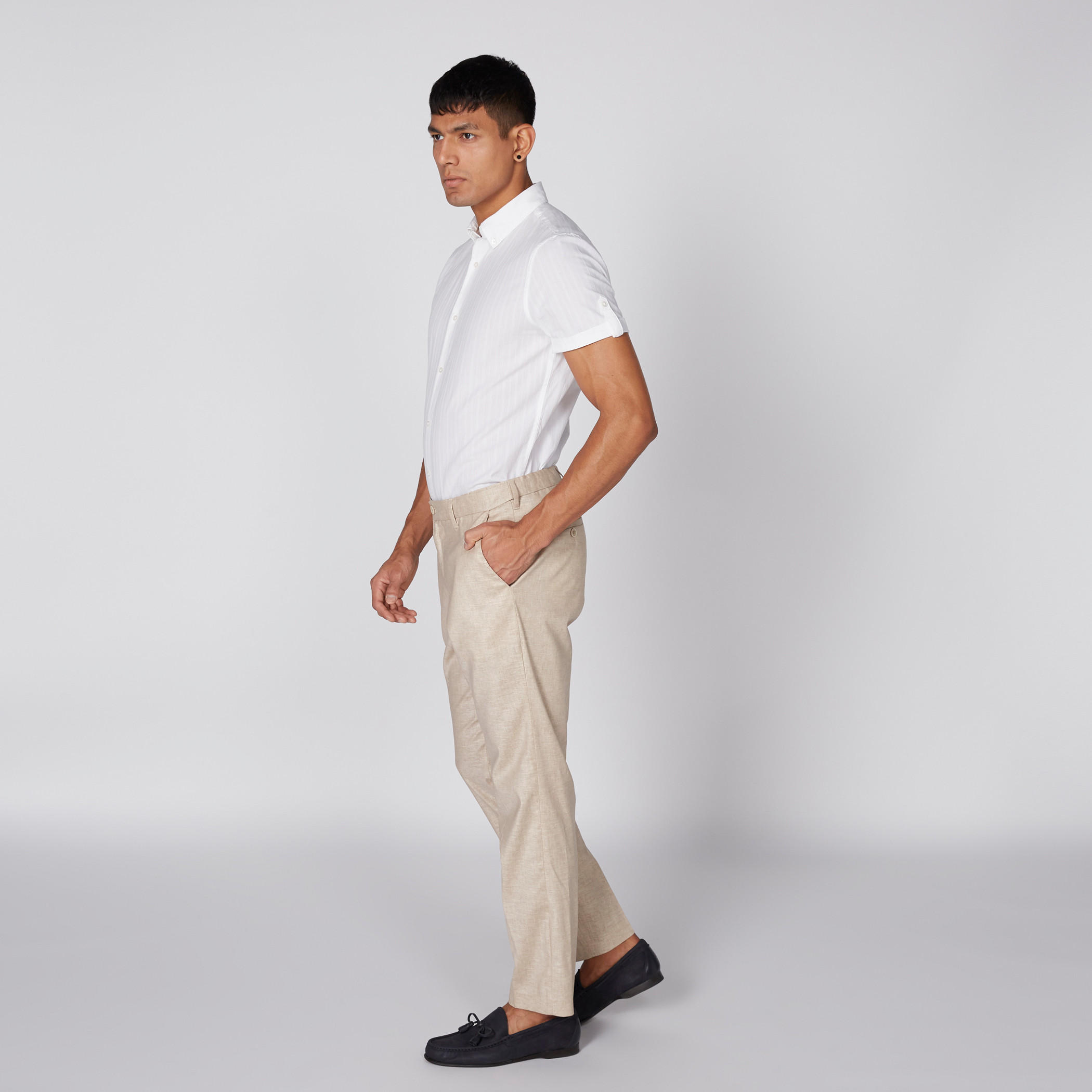 قميص بارز الملمس بأكمام قصيرة وأزرار-men-clothing-shirts-image-4