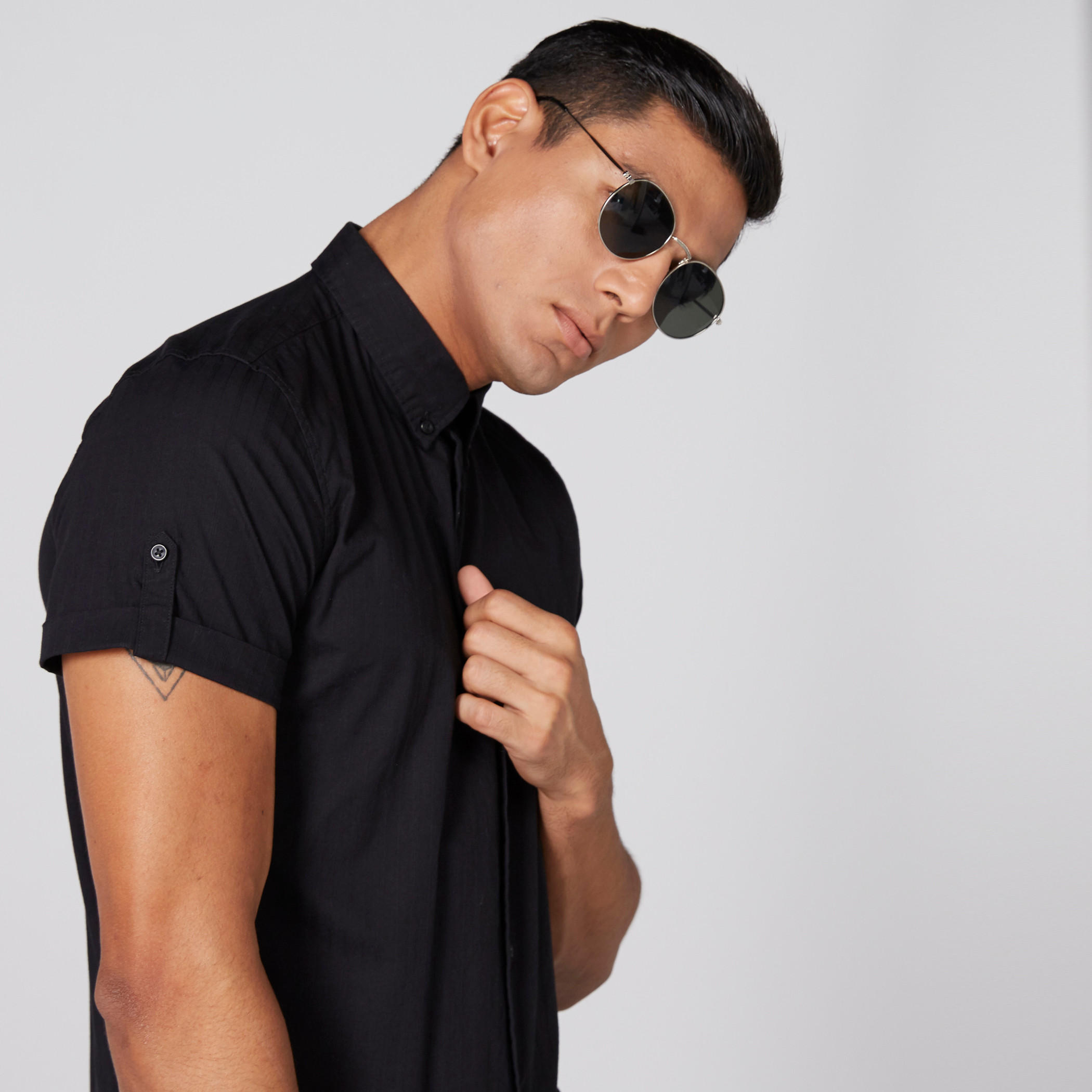 Short Sleeves Shirt with Complete Placket-men-clothing-shirts-image-1