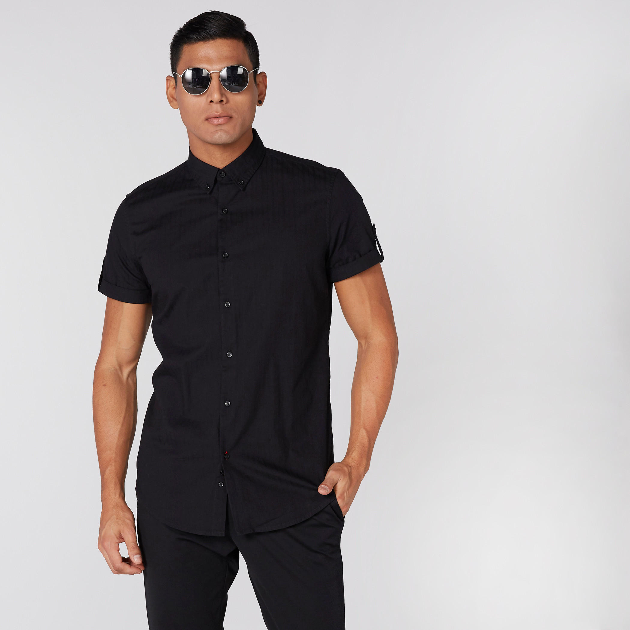 Short Sleeves Shirt with Complete Placket-men-clothing-shirts-image-3