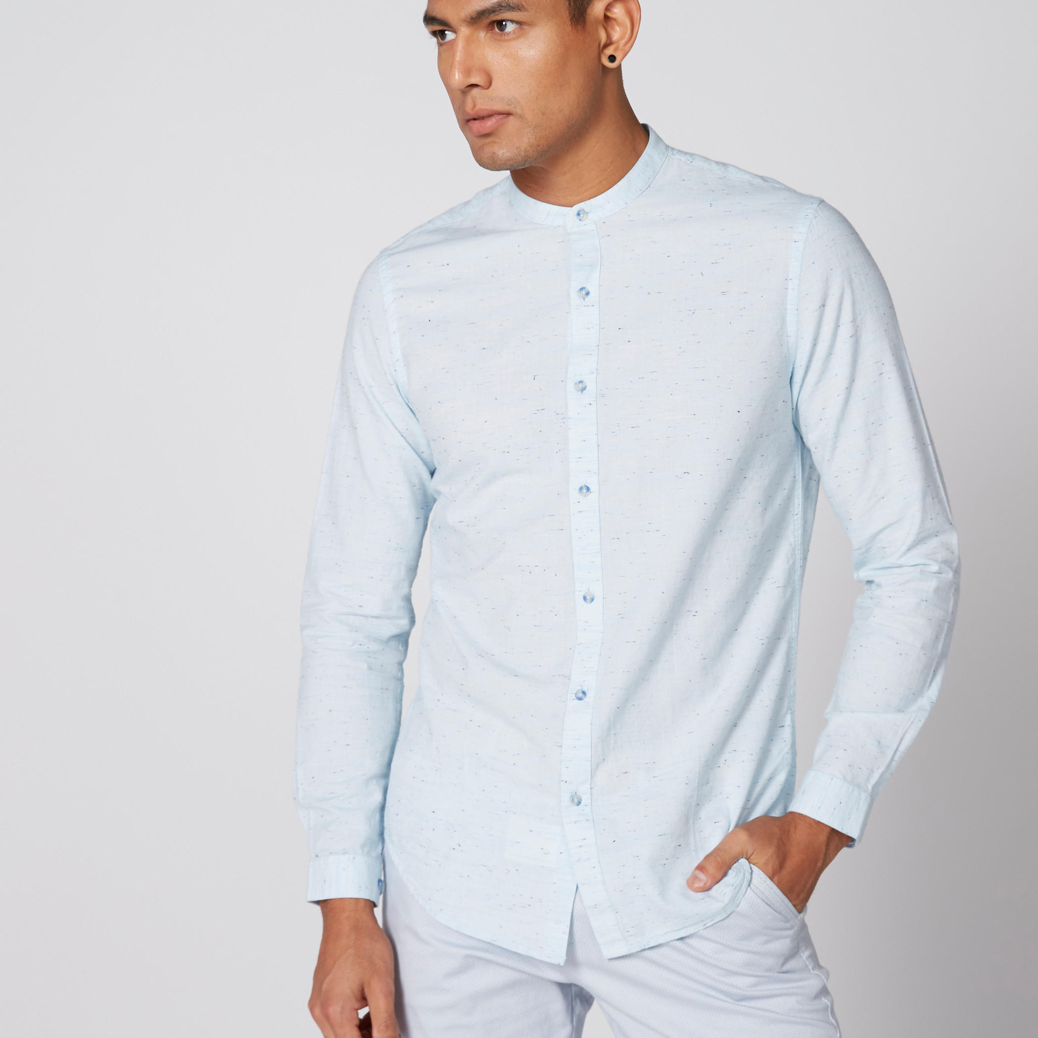 قميص بأكمام طويلة ووصلة أزرار كاملة-men-clothing-shirts-image-1