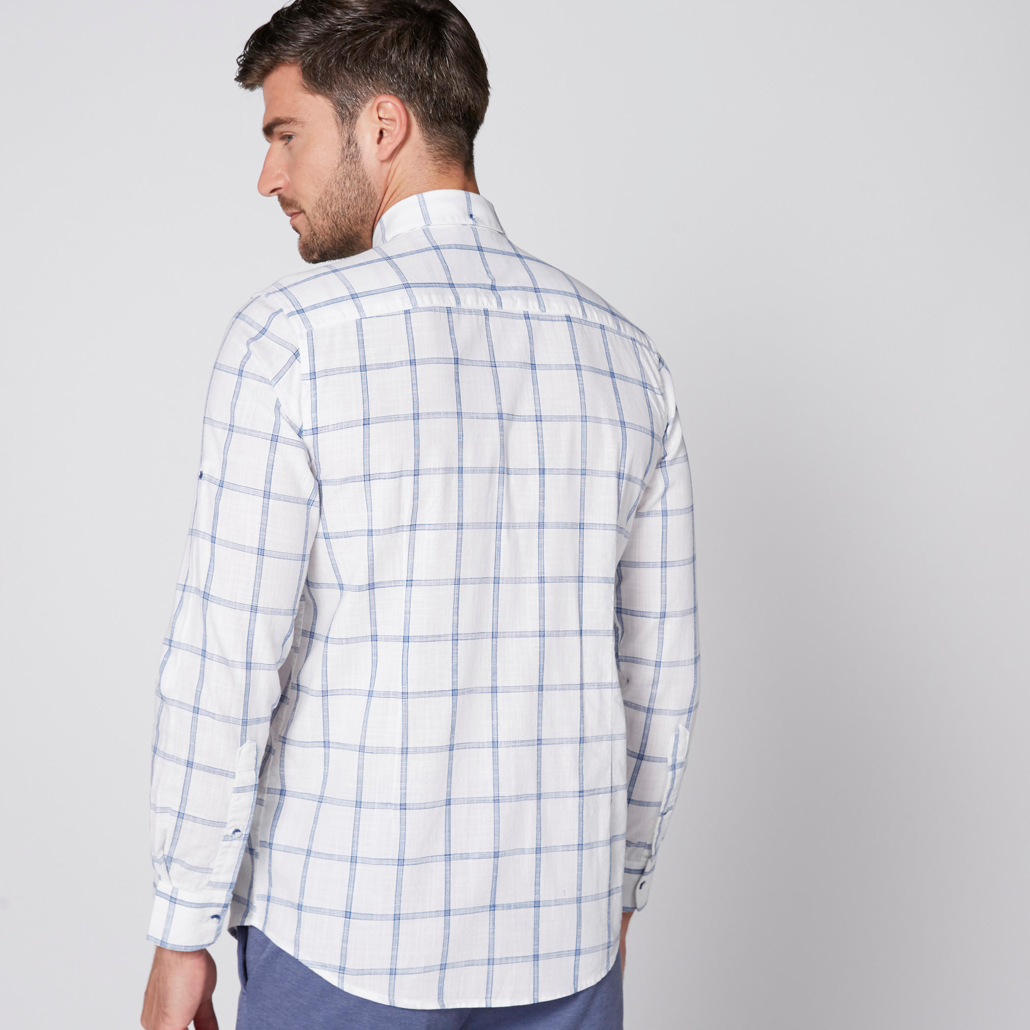 قميص كاروهات بأكمام طويلة وأزرار-men-clothing-shirts-image-3
