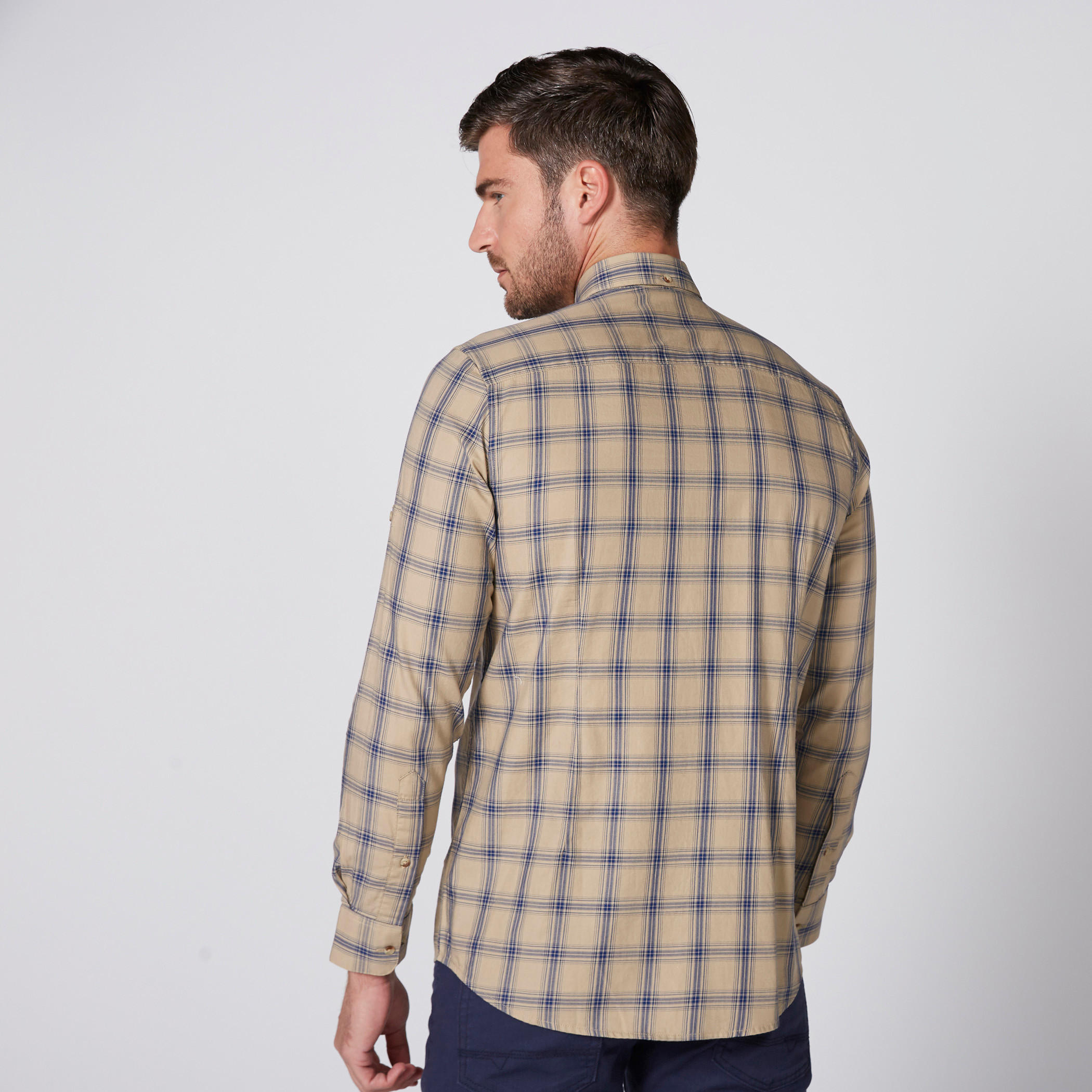 Chequered Shirt with Long Sleeves and Complete Placket-men-clothing-shirts-image-3