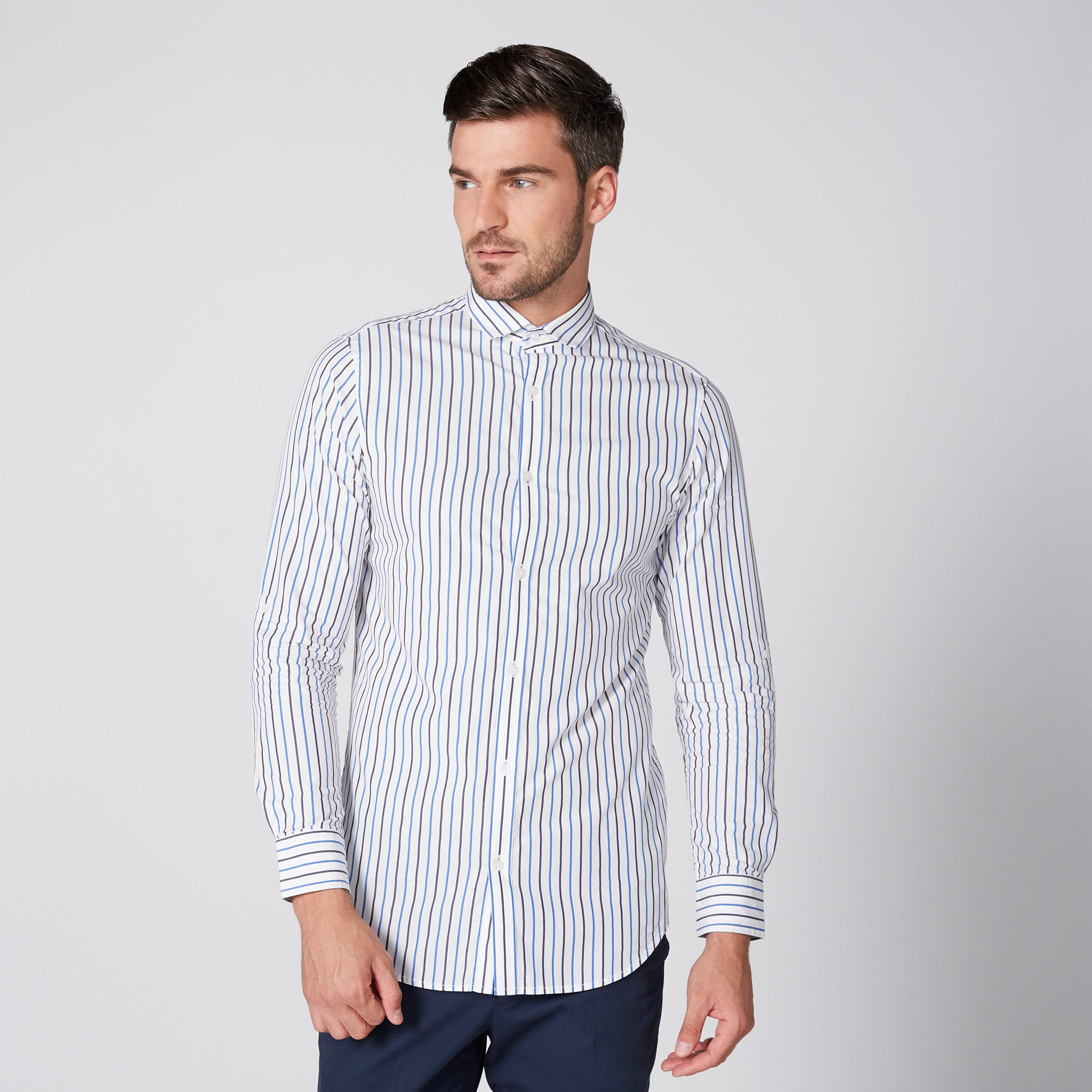 قميص مقلّم بأكمام طويلة وأزرار-men-clothing-shirts-image-2