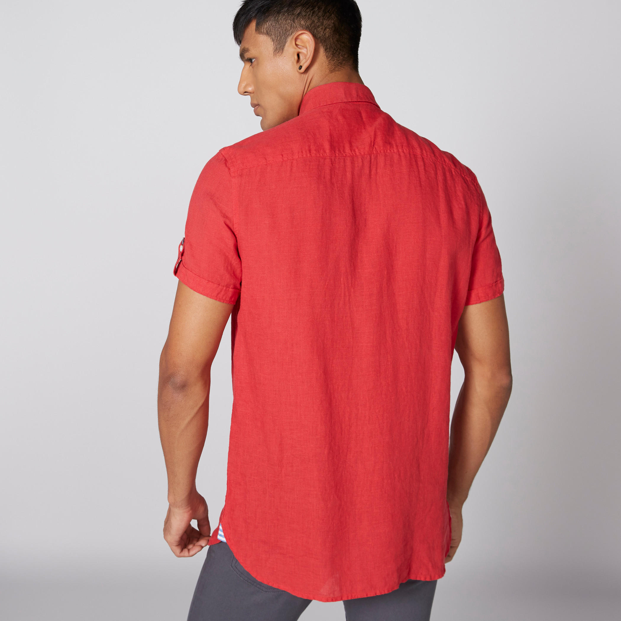 قميص بأكمام قصيرة وأزرار-men-clothing-shirts-image-2