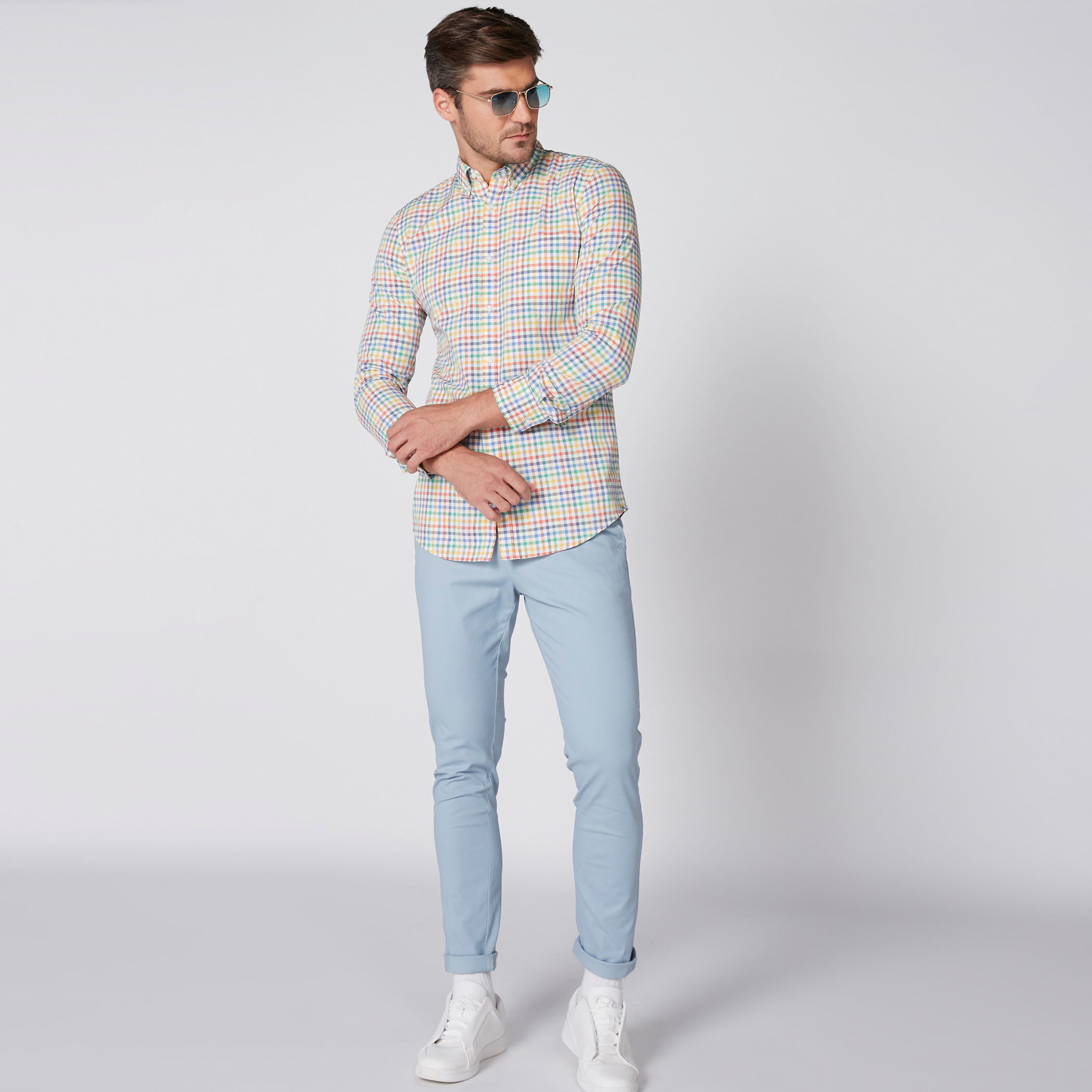 قميص كاروهات بأكمام طويلة-men-clothing-shirts-image-1