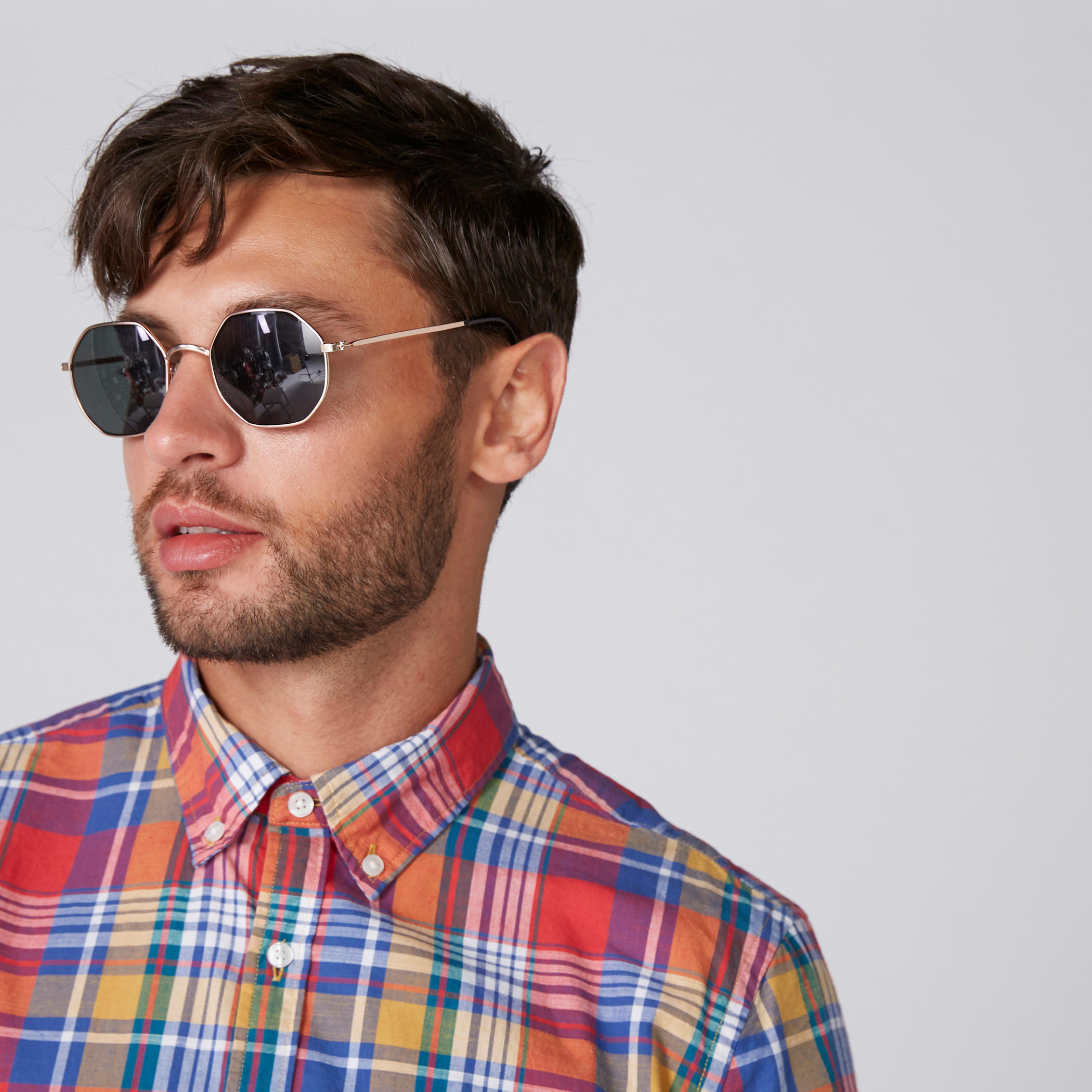 قميص كاروهات بأكمام طويلة وأزرار-men-clothing-shirts-image-1