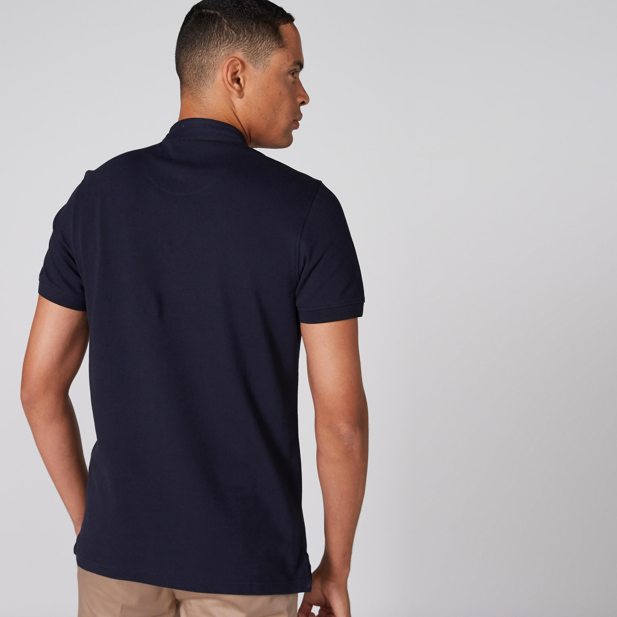 Mandarin Collar T-Shirt with Short Sleeves-men-clothing-tshirtsandpolos-tshirts-image-2