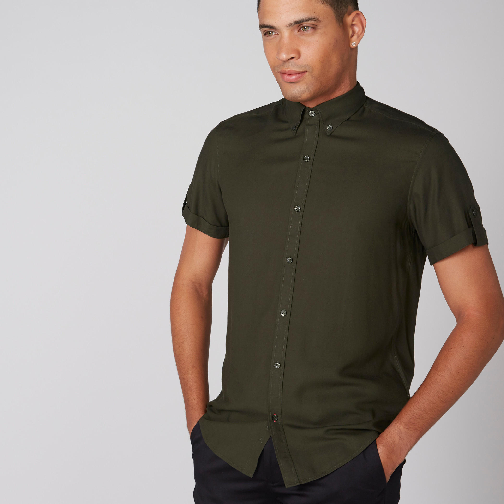 Short Sleeves Shirt with Complete Placket-men-clothing-shirts-image-1