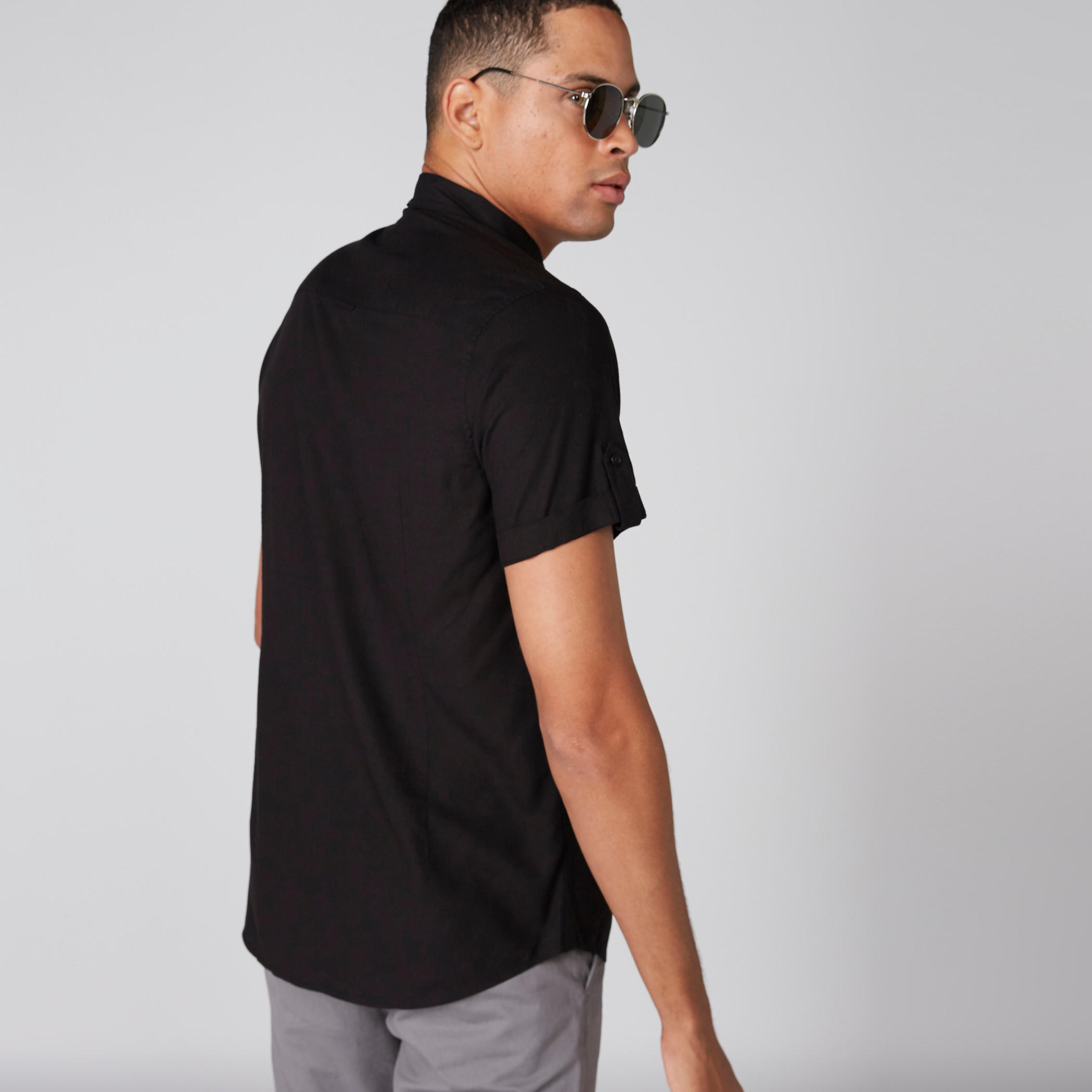 Short Sleeves Shirt with Complete Placket-men-clothing-shirts-image-2