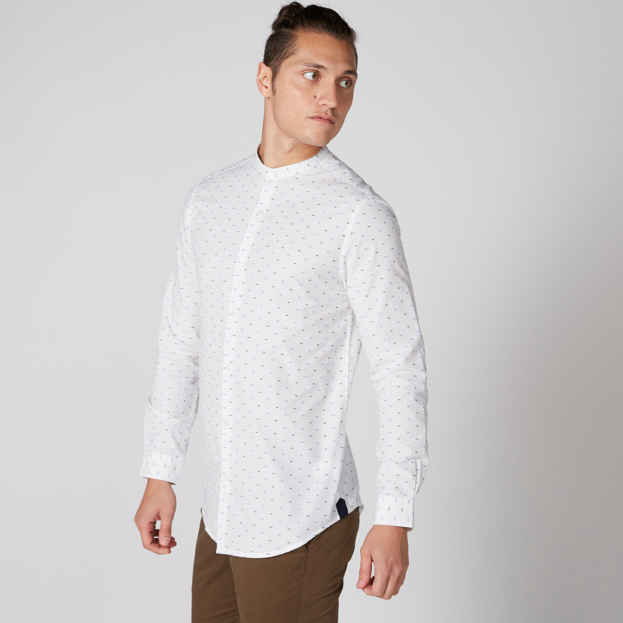 قميص بياقة ماندارين وأكمام طويلة وطبعات-men-clothing-shirts-image-4