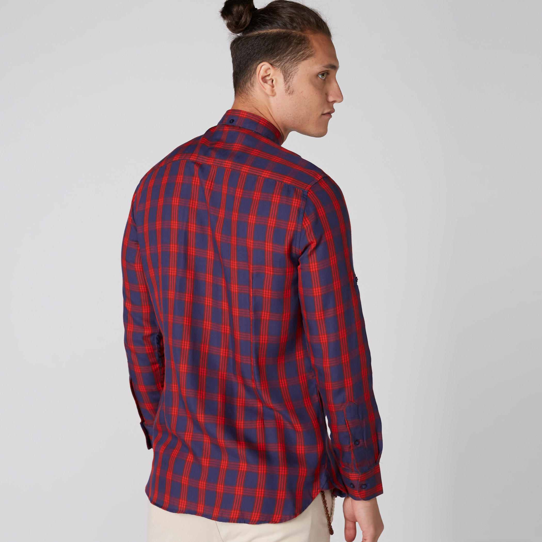 قميص كاروهات بأكمام طويلة وأزرار-men-clothing-shirts-image-2