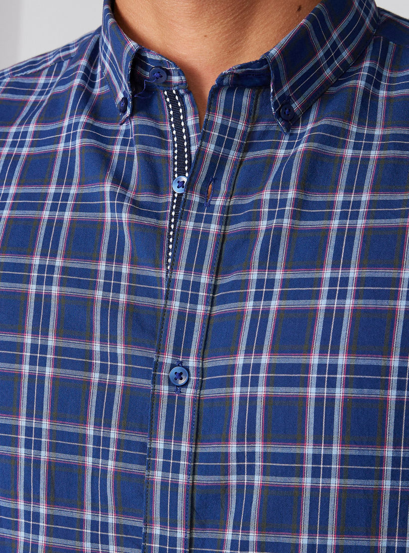قميص كاروهات بأكمام طويلة وأزرار-men-clothing-shirts-image-1
