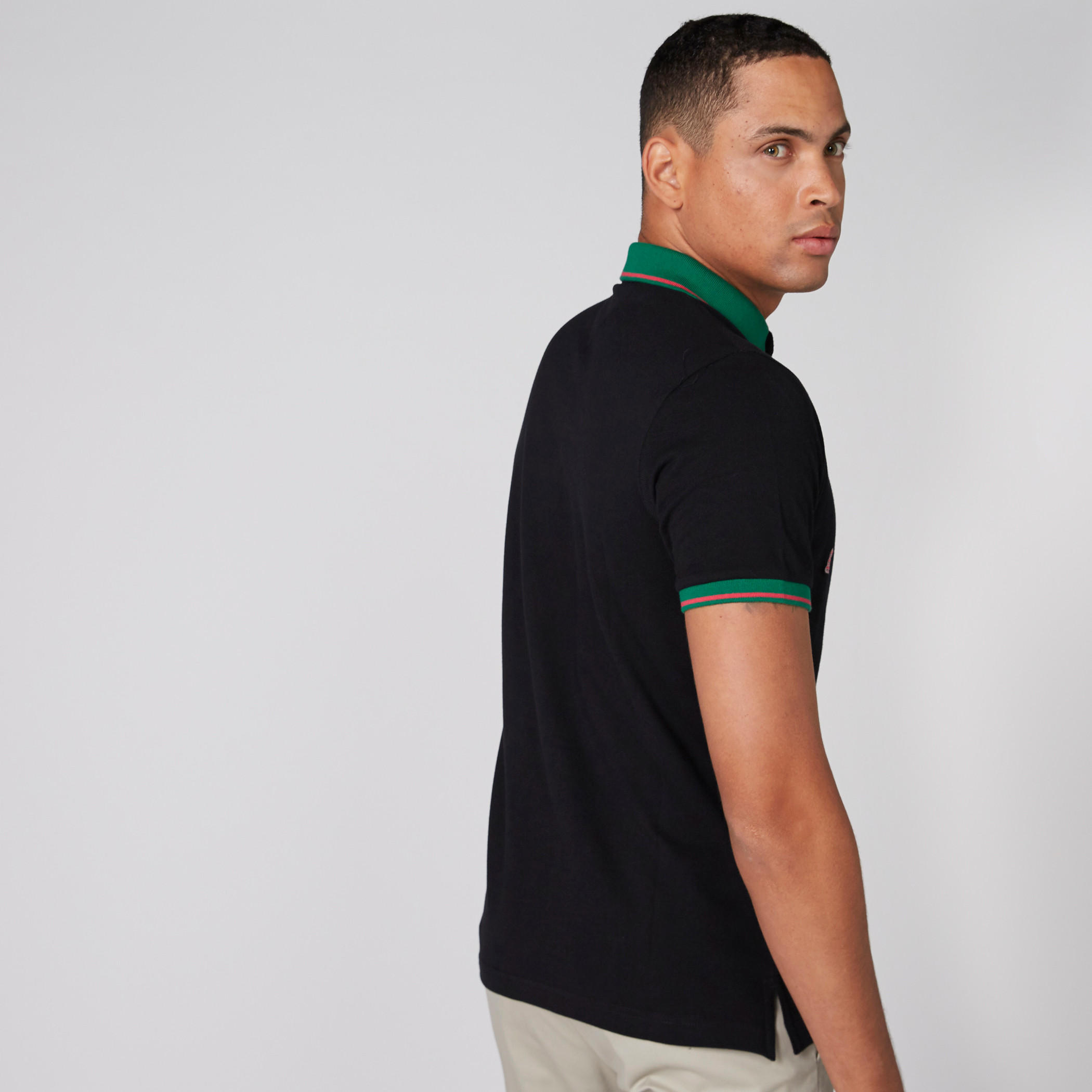 Embroidered T-Shirt with Polo Neck and Short Sleeves-men-clothing-tshirtsandpolos-polos-image-2