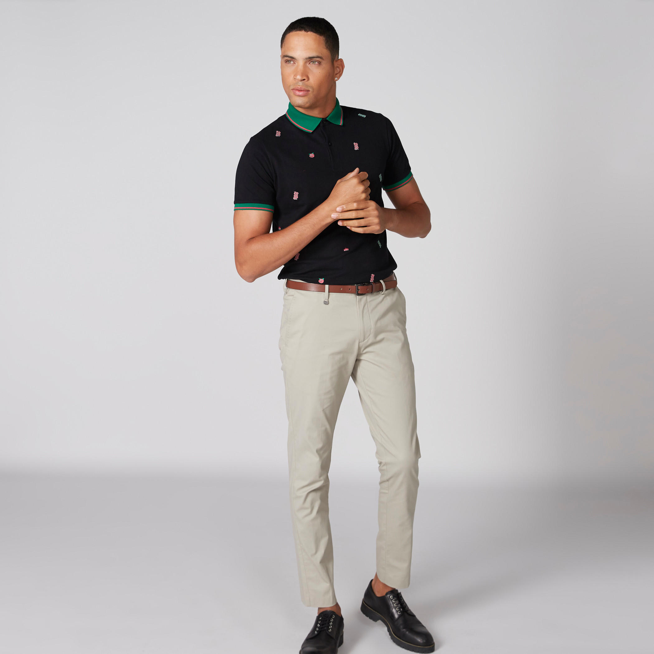 Embroidered T-Shirt with Polo Neck and Short Sleeves-men-clothing-tshirtsandpolos-polos-image-3