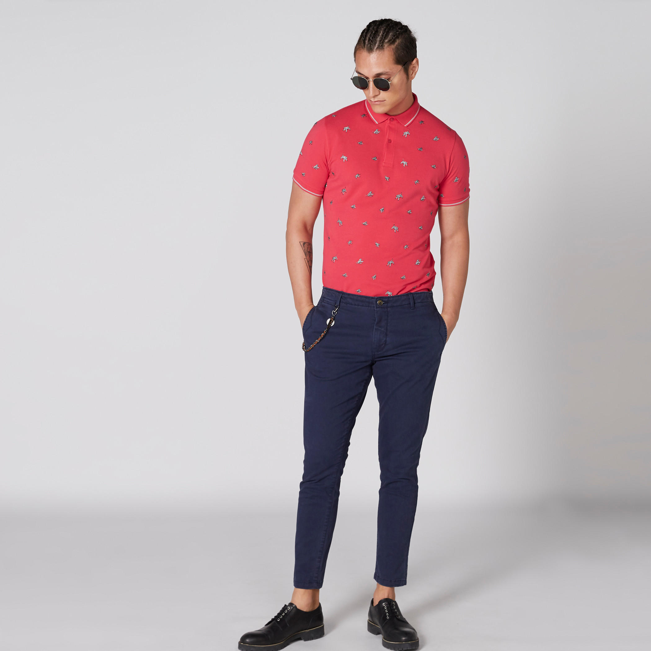 تيشيرت مطرّز بياقة بولو وأكمام قصيرة-men-clothing-tshirtsandpolos-polos-image-3