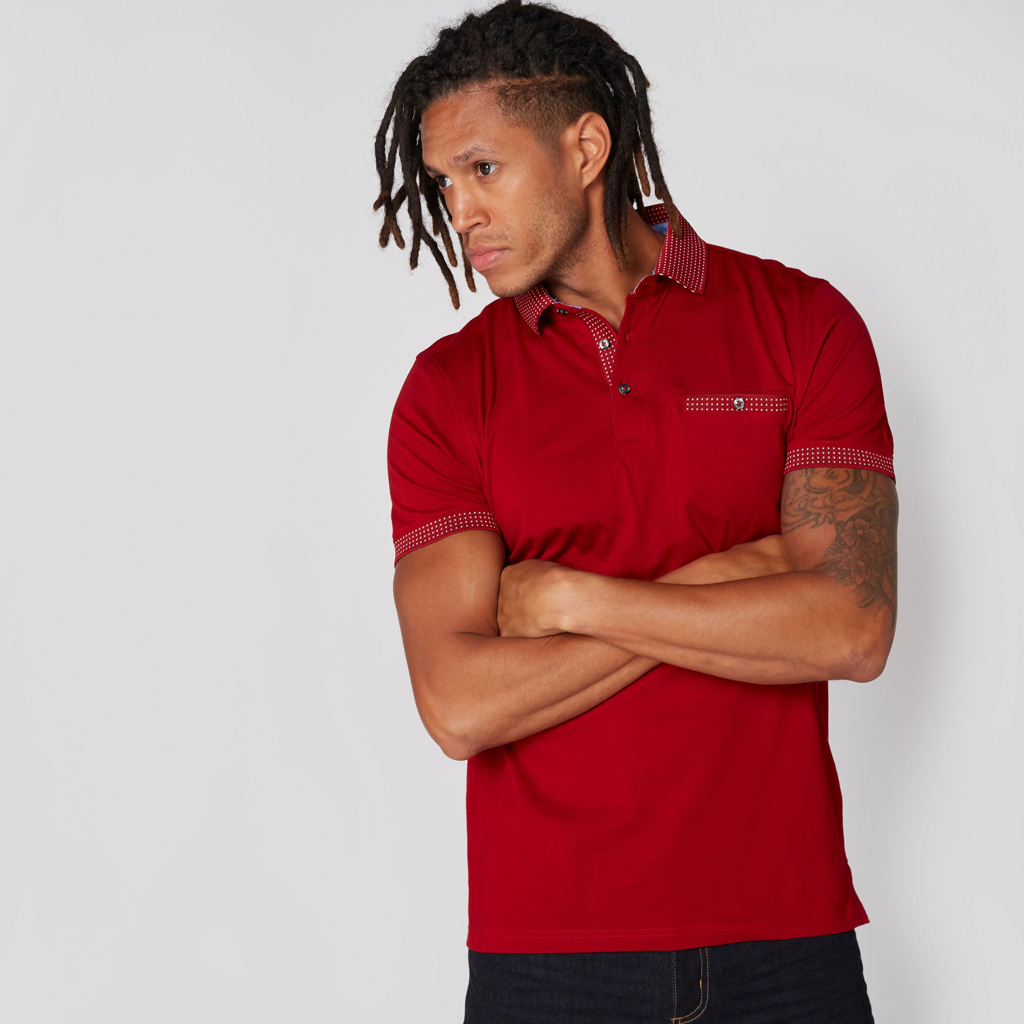 تيشيرت بياقة بولو وأكمام قصيرة وجيوب-men-clothing-tshirtsandpolos-polos-image-1