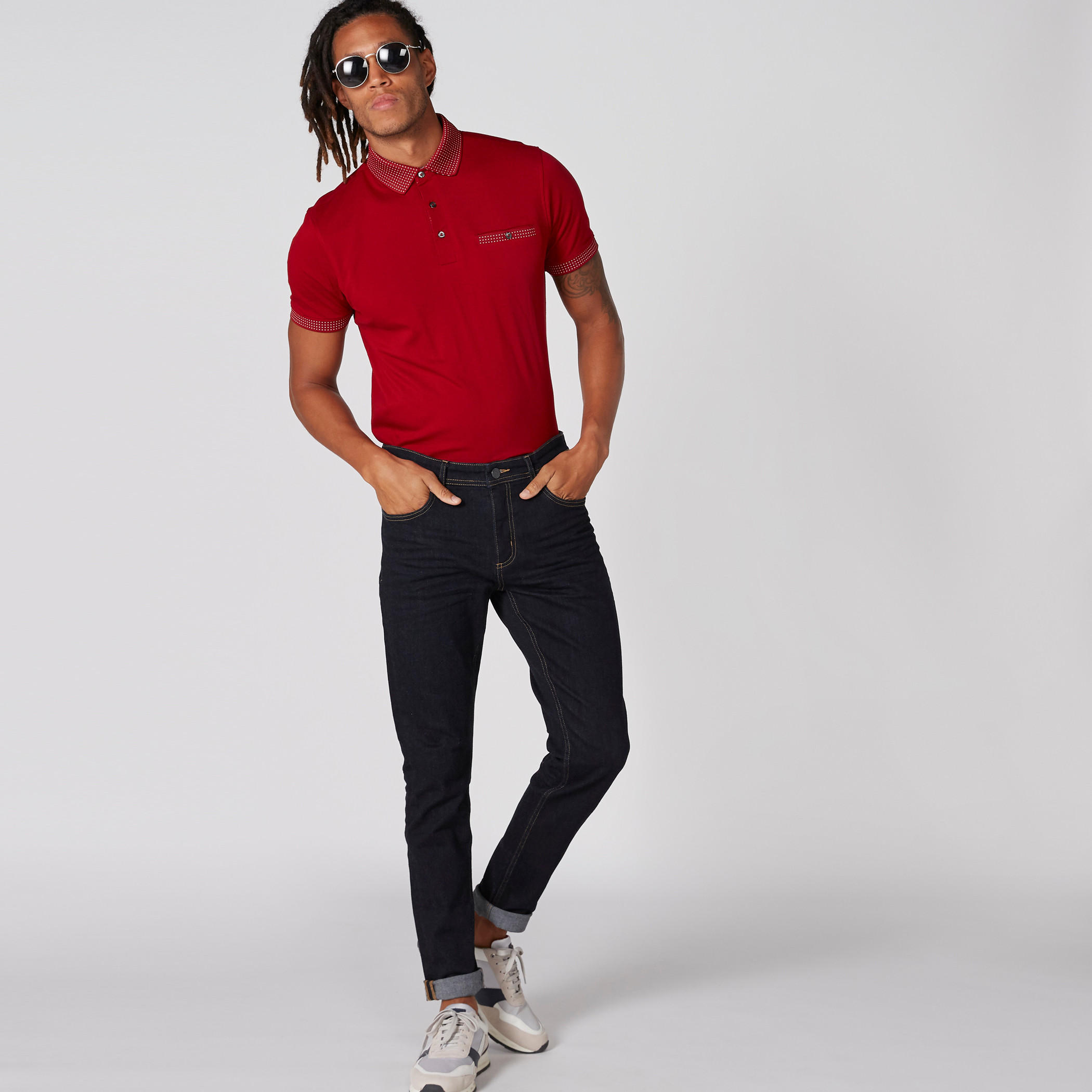 تيشيرت بياقة بولو وأكمام قصيرة وجيوب-men-clothing-tshirtsandpolos-polos-image-3