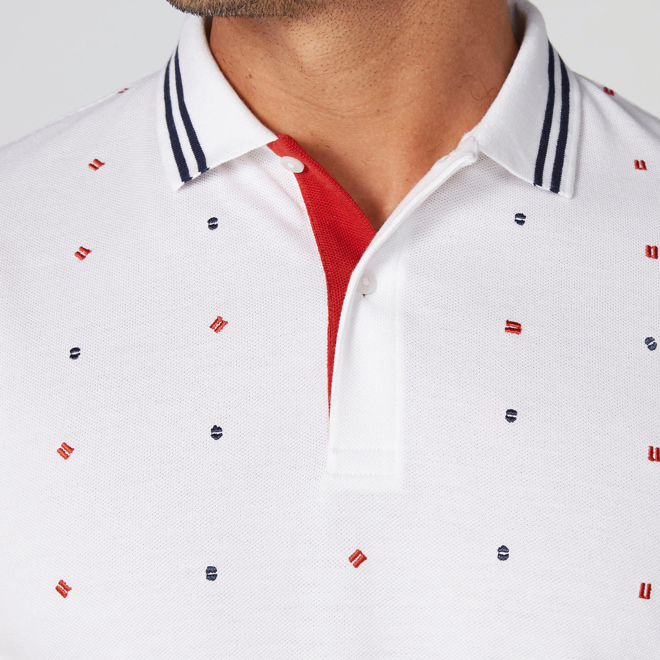 تيشيرت مطرز بياقة بولو وأكمام قصيرة-men-clothing-tshirtsandpolos-polos-image-4