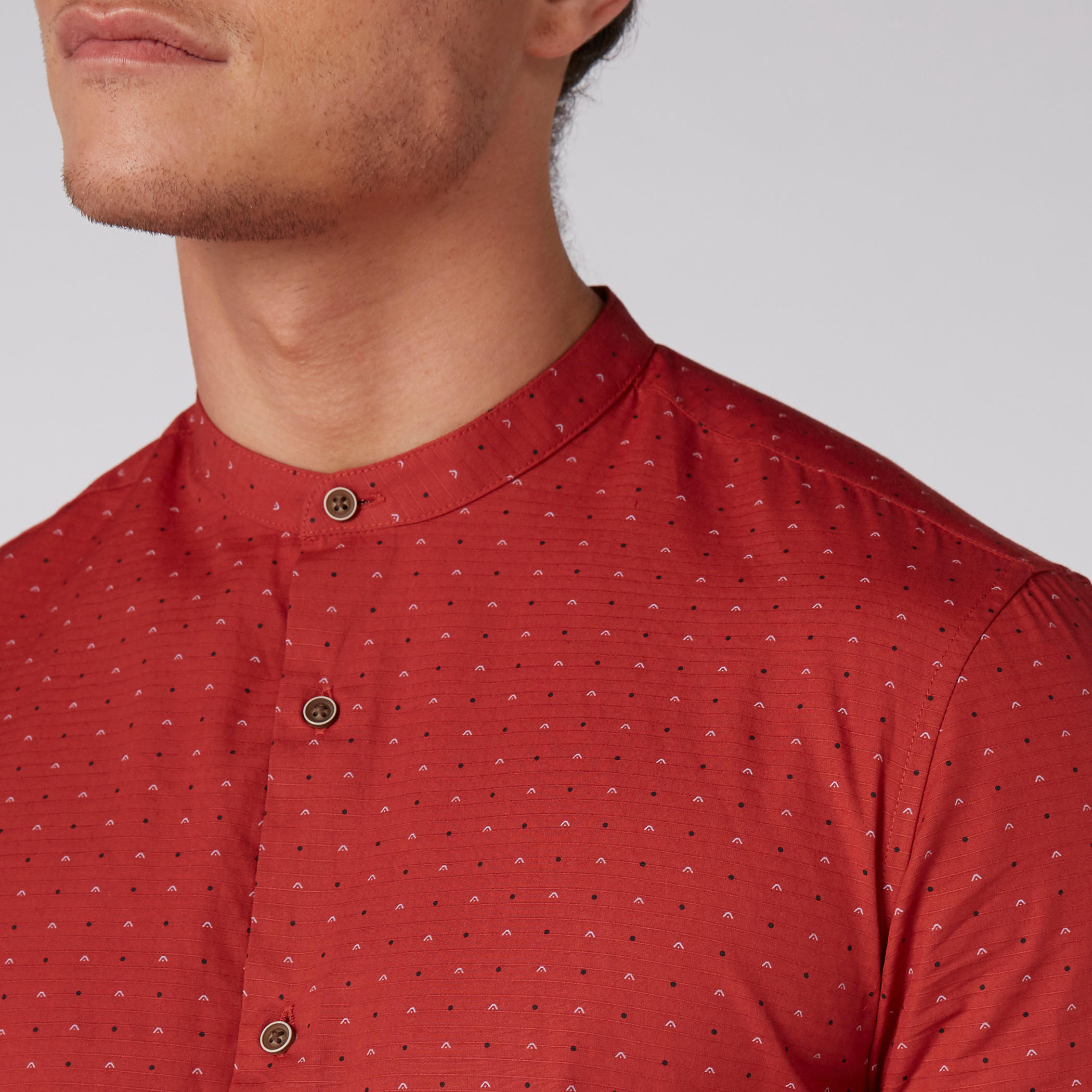 Printed Shirt with Long Sleeves and Complete Placket-men-clothing-shirts-image-1