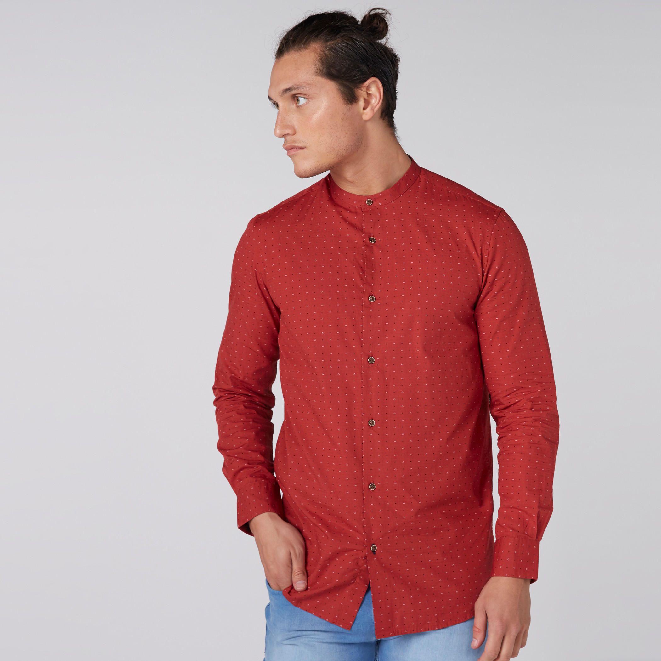 Printed Shirt with Long Sleeves and Complete Placket-men-clothing-shirts-image-2